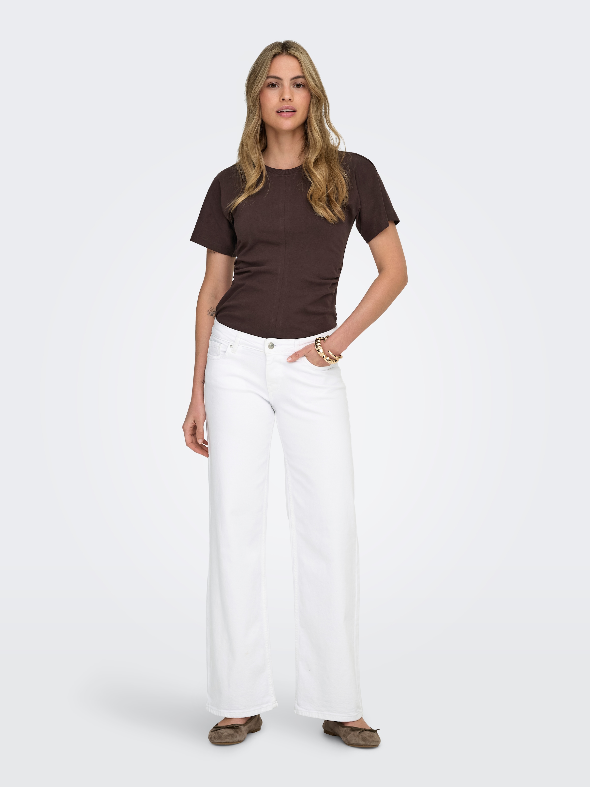 ONLY Low-rise-Jeans »ONLJUDY-O LW WIDE LEG DNM TAI003« Baumwollmischung