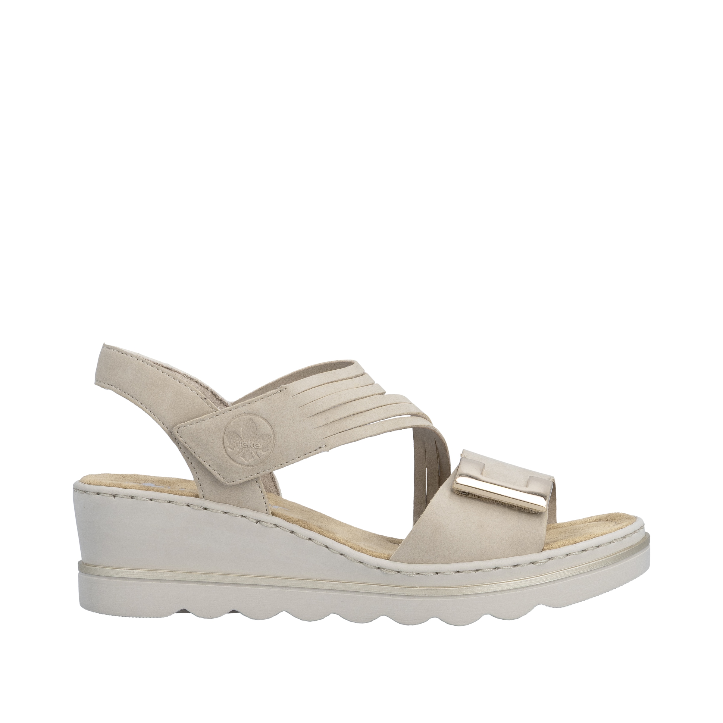Rieker  Chaussure à scratch, chaussure d'été, chaussure de vacances avec brides asymétriques