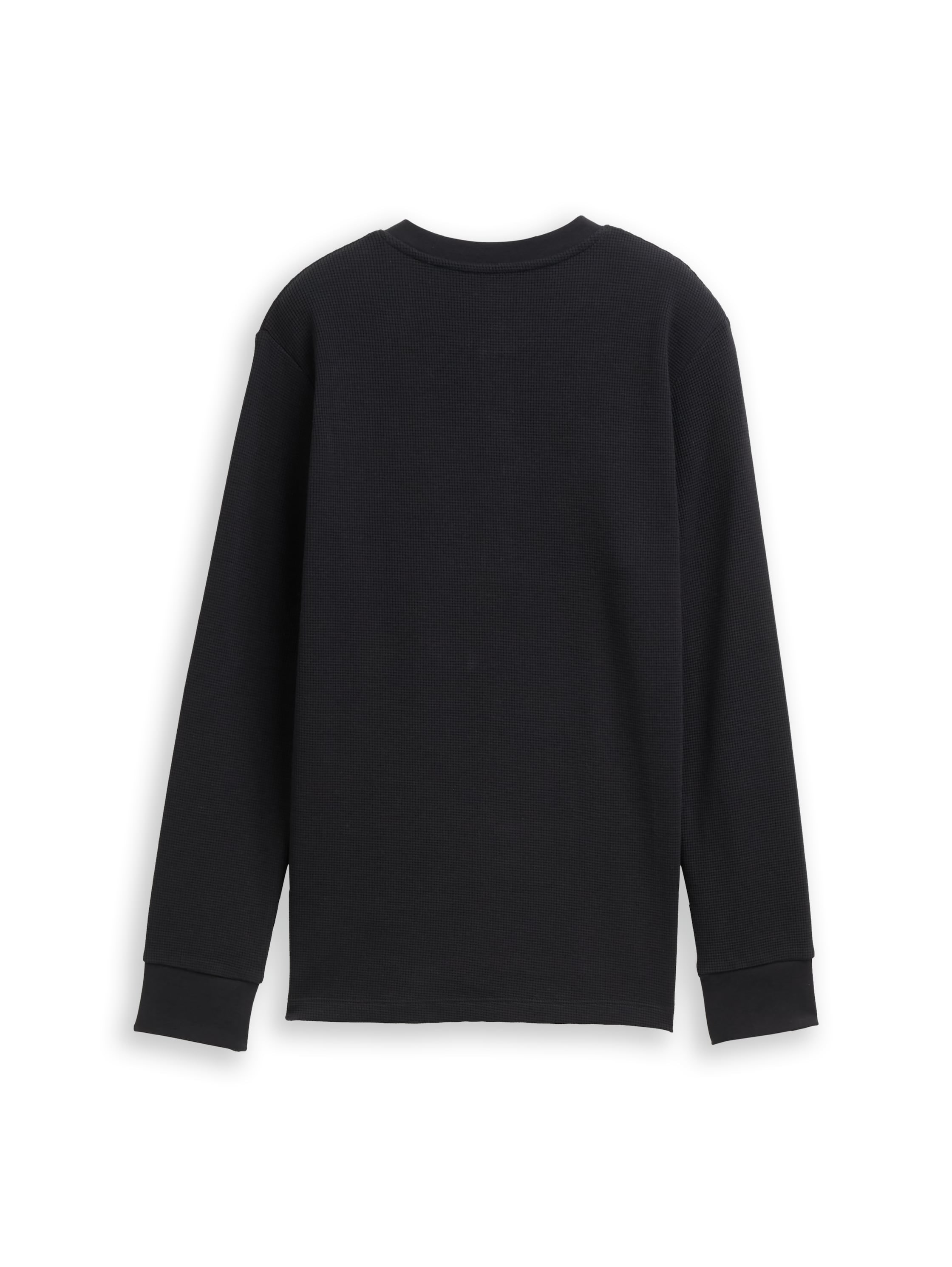 TOM TAILOR T-shirt à manches longues mit Rundhals und kurzer Knopfleiste