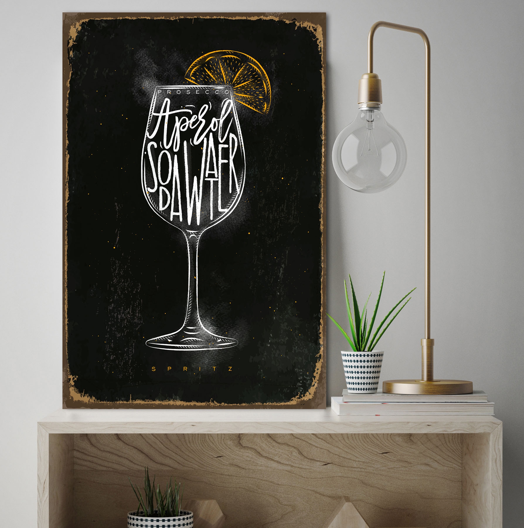 queence Metallbild »Aperol« Sprüche 1 Stk. tlg.