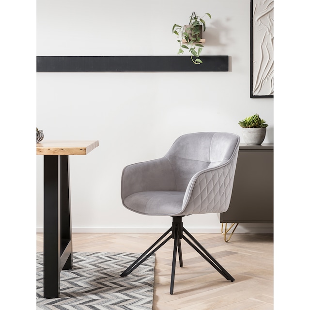 SalesFever Armlehnstuhl, Samtoptik, mit 360° Drehfunktion jetzt kaufen