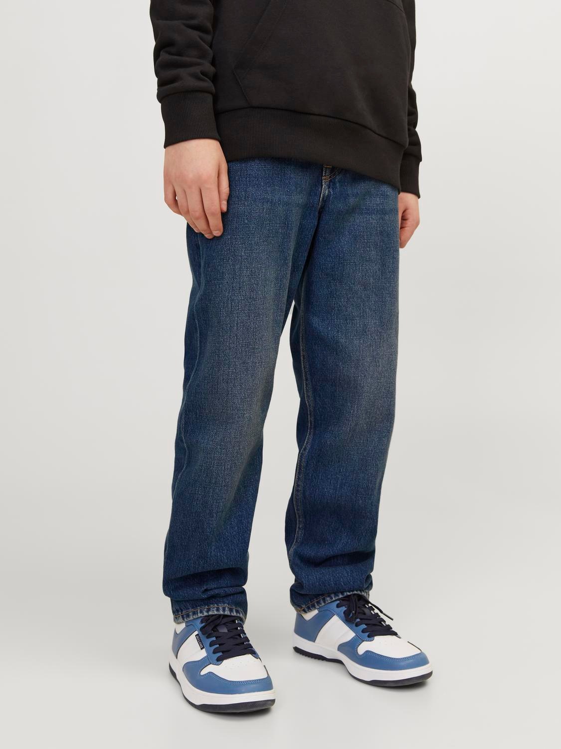 Image of Jack & Jones Junior Relax-fit-Jeans "JJICHRIS robust, pflegeleicht, stylisch" Abriebeffekte, modisch, loose fit, Denim