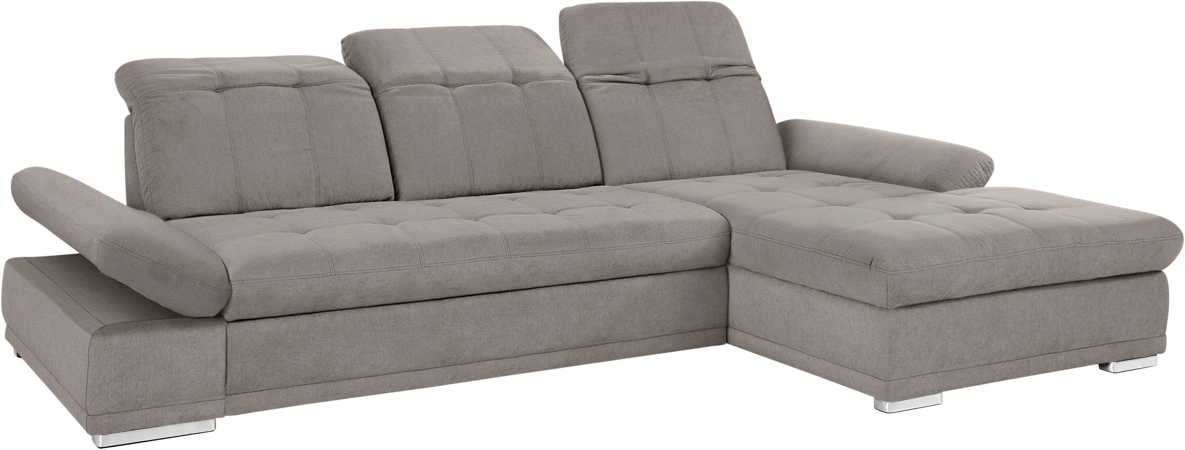 COTTA Ecksofa »Holiday L-Form mit Sitztiefen-, Armteil- und Kopfteilverstellung«, wahlweise mit Bettfunktion & Bettkasten