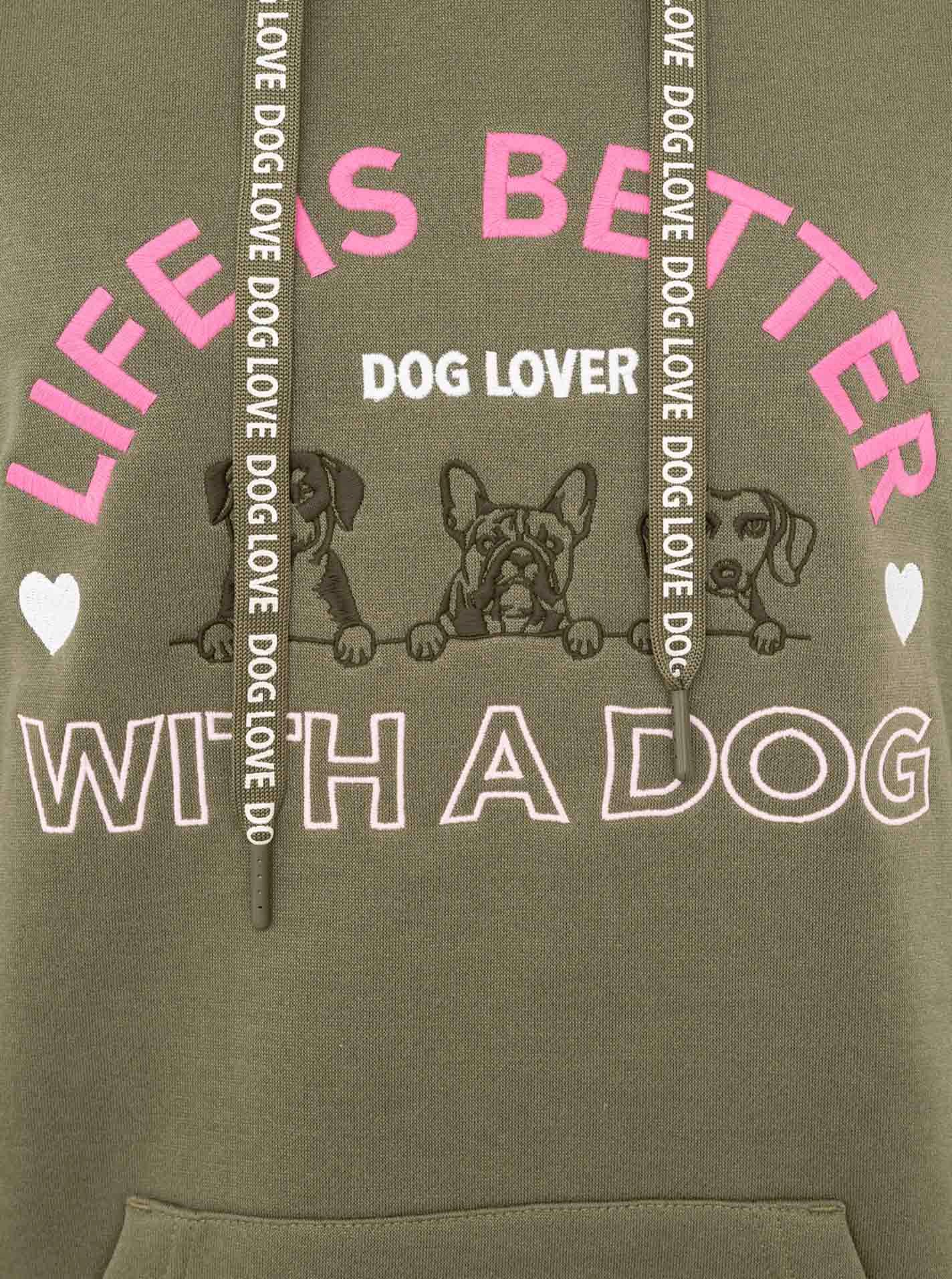 Zwillingsherz Hoodie »"Dog Life"«, Mini-Me,mit gestickten Hunden und Slogan
