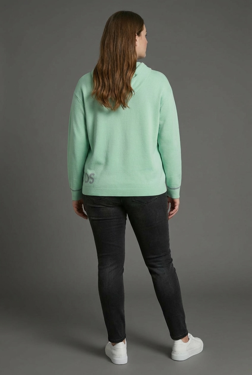 KangaROOS Kapuzenpullover aus Viskose-Mix, lässige Passform, Langarm, grosse Grössen