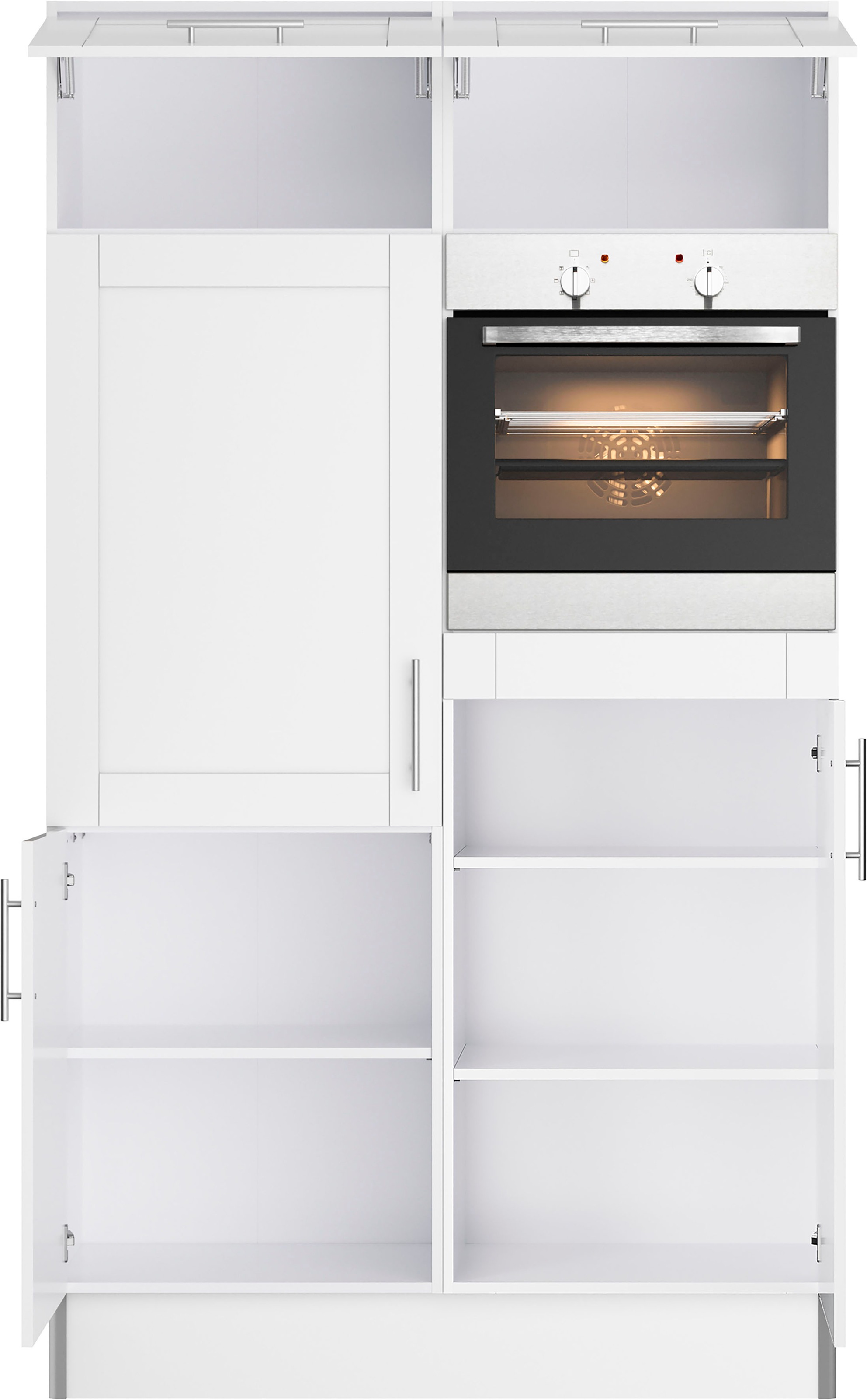 KOCHSTATION Cuisine »KS-Ahus, Back-/Kühlmodul« Breite 120 cm, wahlw. mit E-Geräten, Soft Close Funktion, MDF Fronten