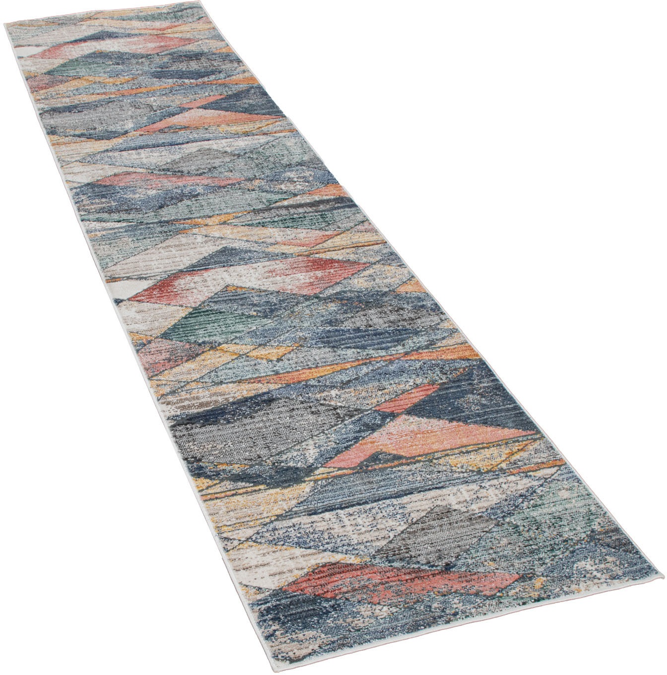 Image of Paco Home Läufer »Harnuba 759«, rechteckig, 9 mm Höhe, Teppich-Läufer, Kurzflor, modernes abstraktes Rauten Design, verwaschene Optik, ideal im Flur & Schlafzimmer bei Ackermann Versand Schweiz