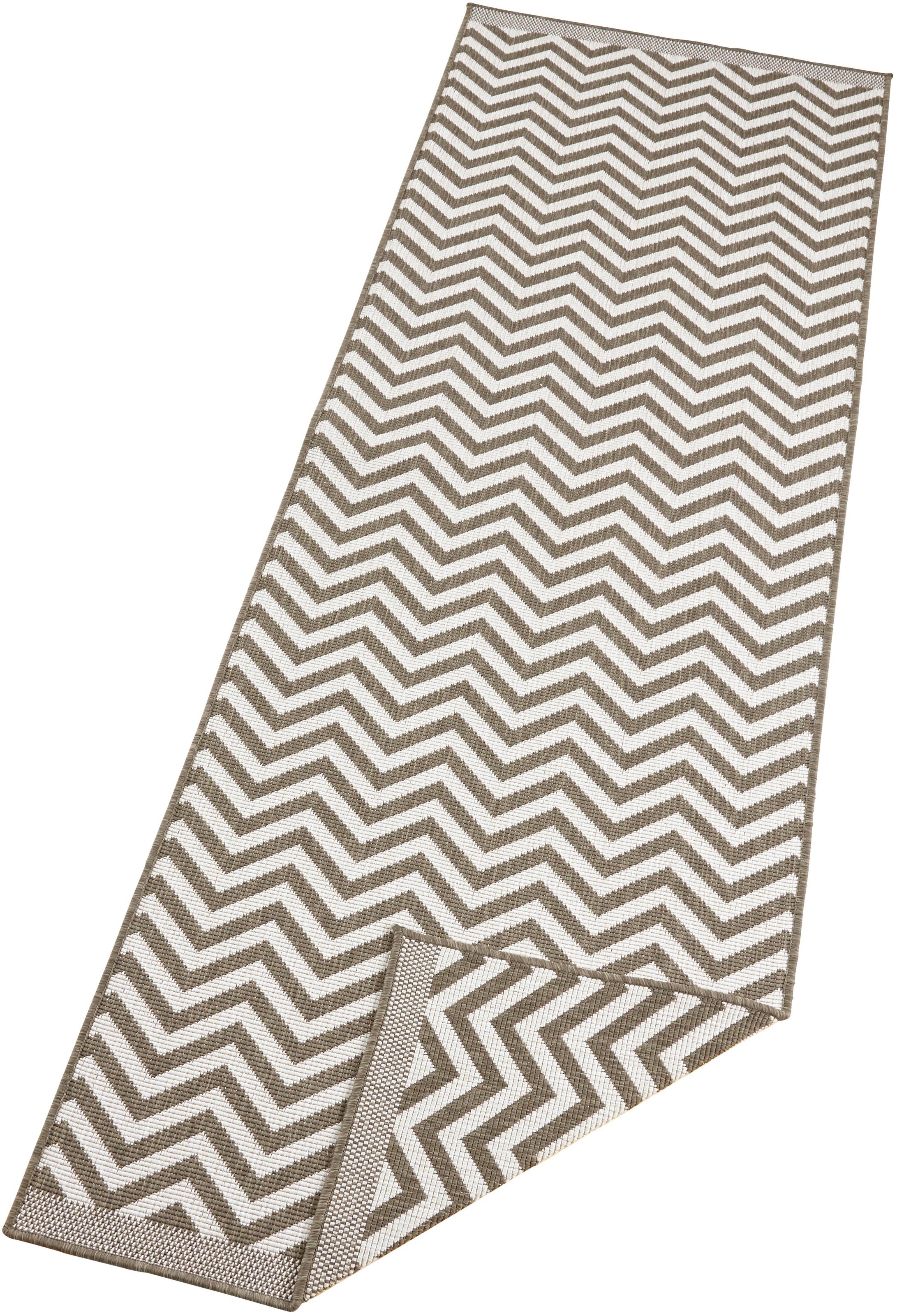 Image of NORTHRUGS Läufer »Palma«, rechteckig, 5 mm Höhe, In-und Outdoor geeignet, Wohnzimmer, Balkon, Terrasse, Garten, Robust, Pflegeleicht, Flachgewebe, Wendbar bei Ackermann Versand Schweiz