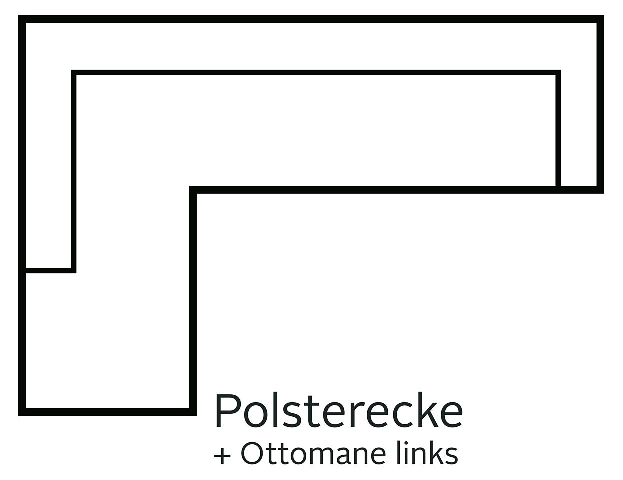Home affaire Ecksofa »MARSEILLE 278/202 cm, L-Form, Ottom. rechts/links«, mit Massivholzbeinen aus Eiche, verschiedene Bezüge und Farbvarianten