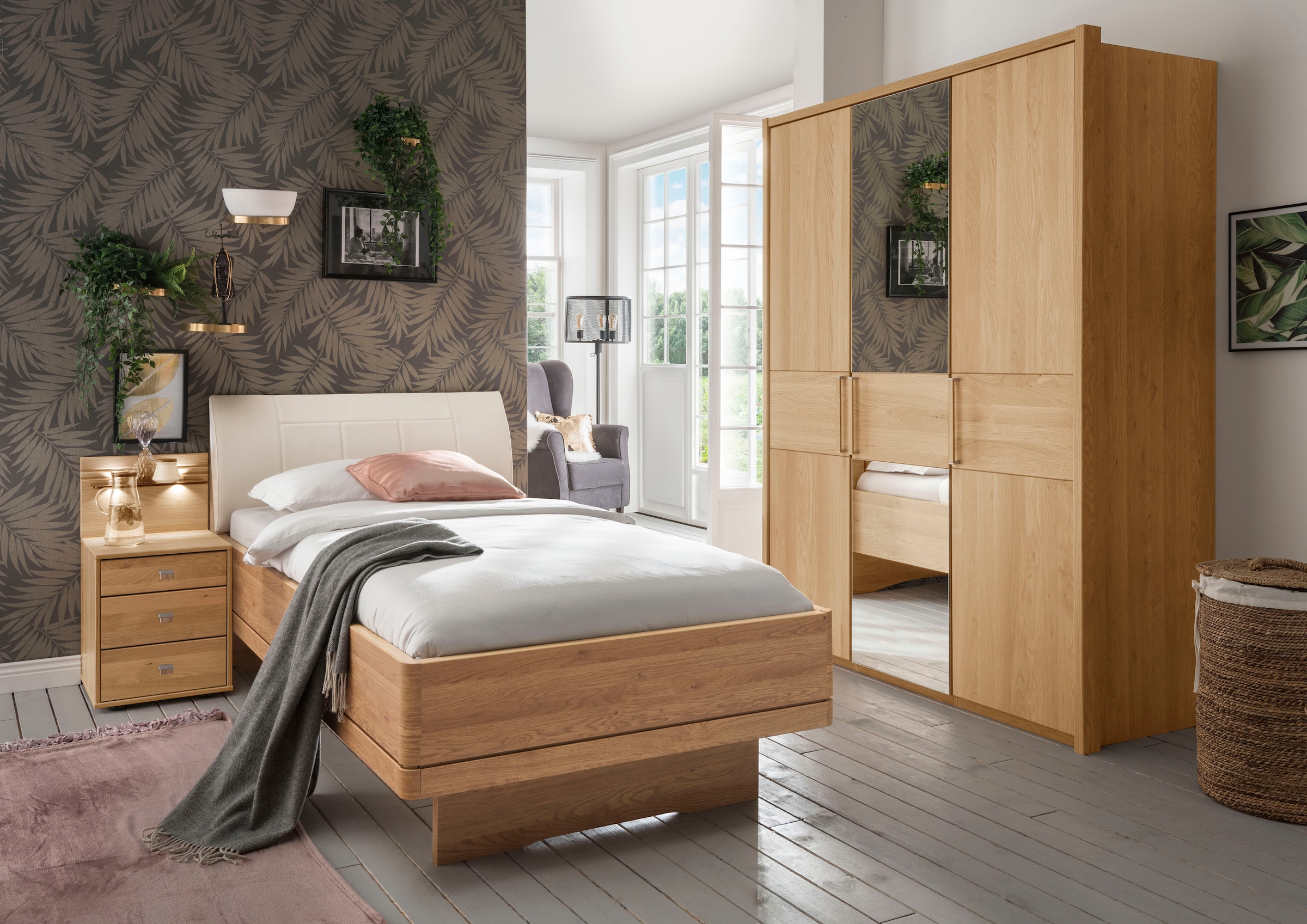 WIEMANN Console de nuit »Kiruna, Eiche teilmassiv, Made in Germany, mit Soft-Close-Funktion« in stilvoller Optik