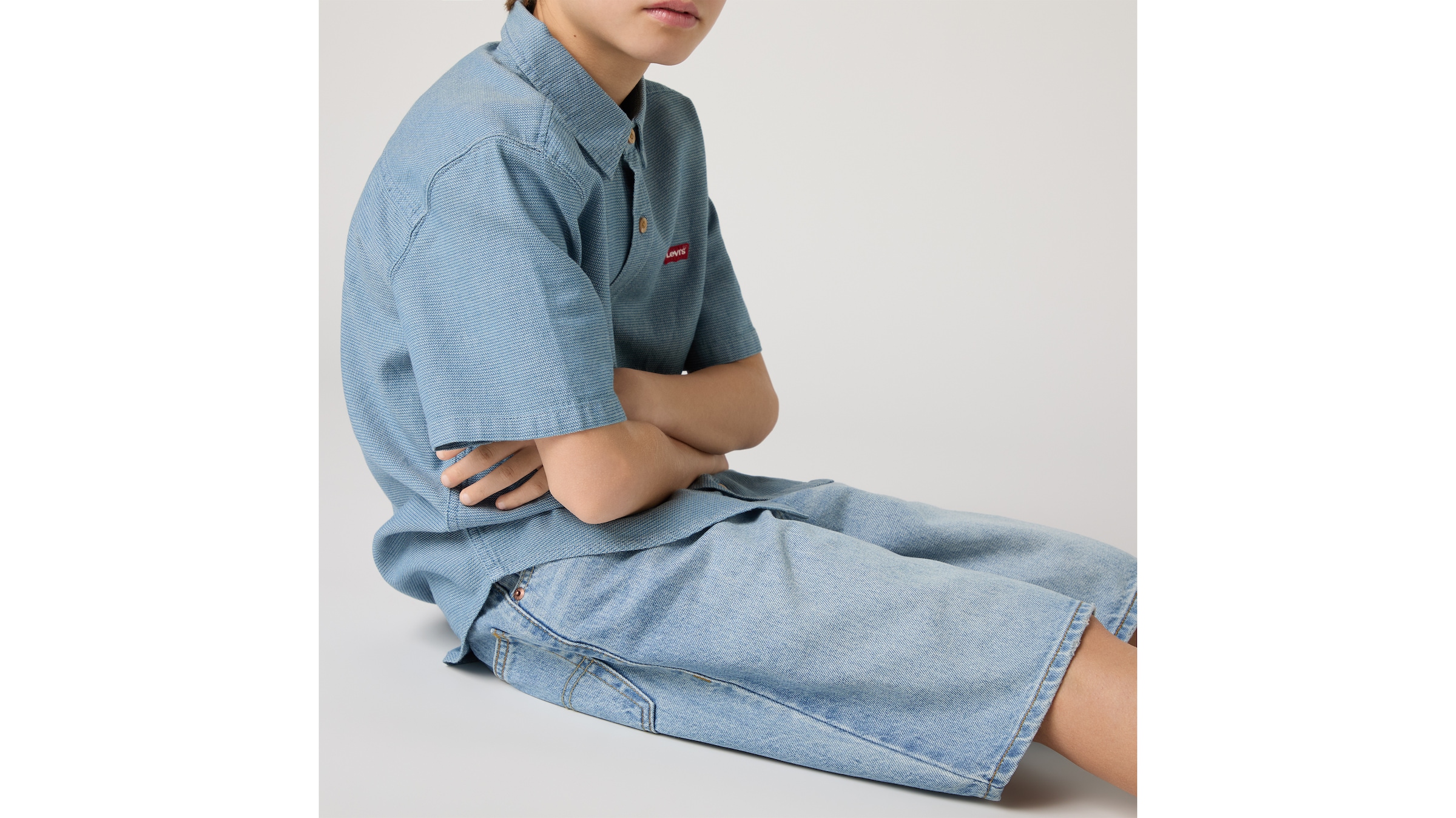Levi's® Kids Short en jean aus robustem Baumwolldenim