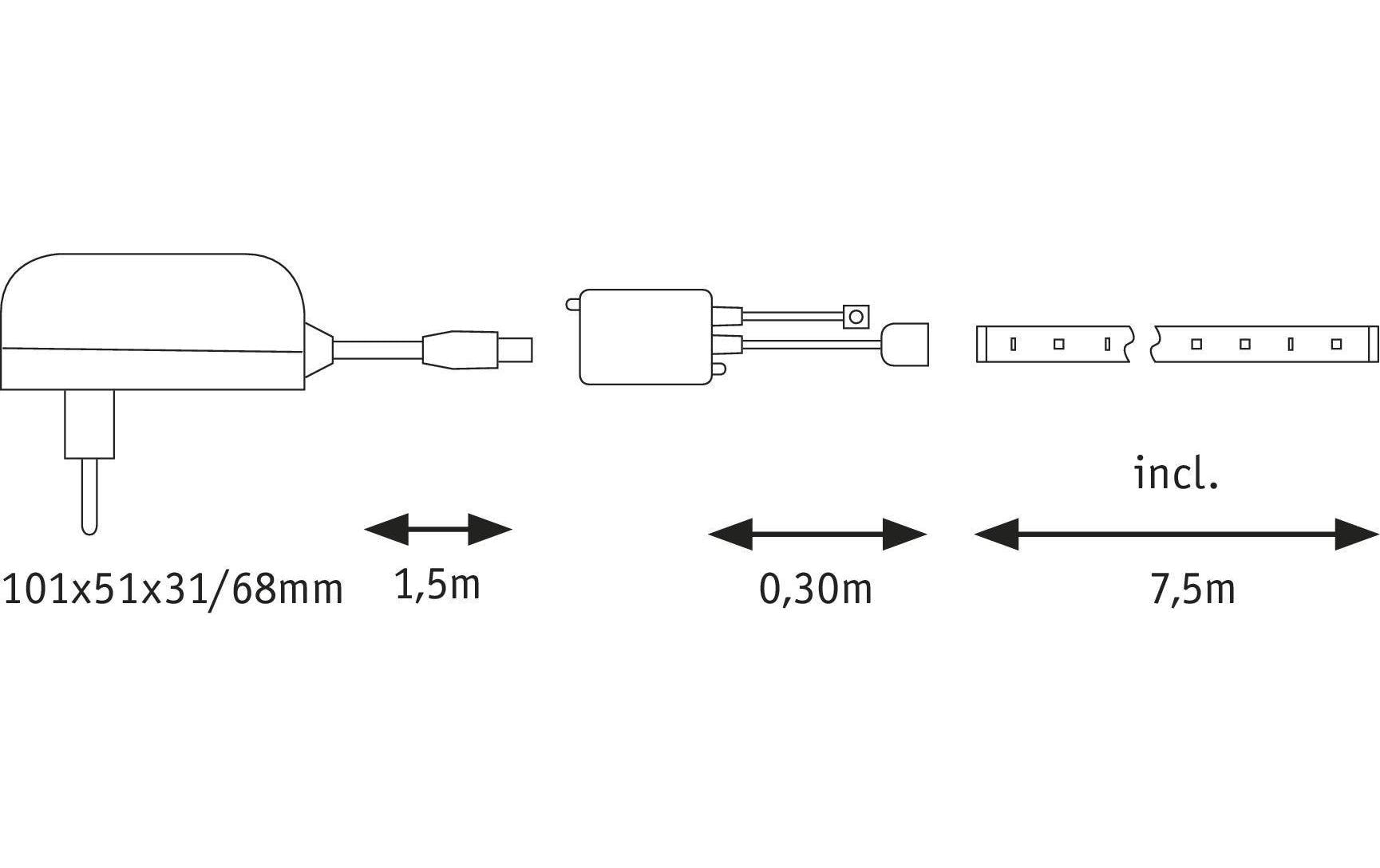 Paulmann LED-Streifen »SimpLED RGB, 10«, 300 St.-flammig