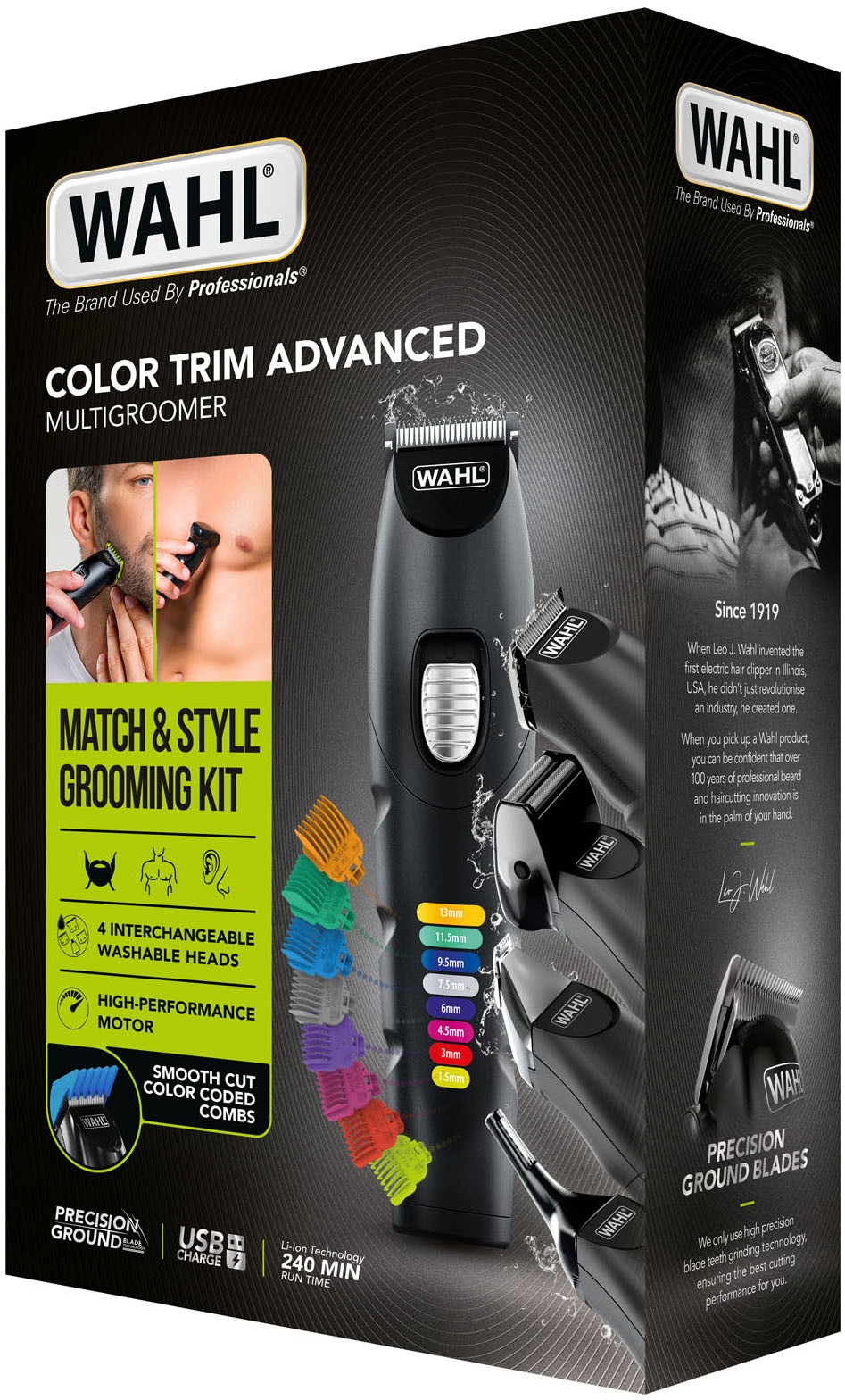 Wahl Trimmer multifonctionnel »Color Trim Advanced« 13 Aufsätze Farbcodierte Aufsteckkämme, Lithium-Ionen-Technologie, USB Aufladung