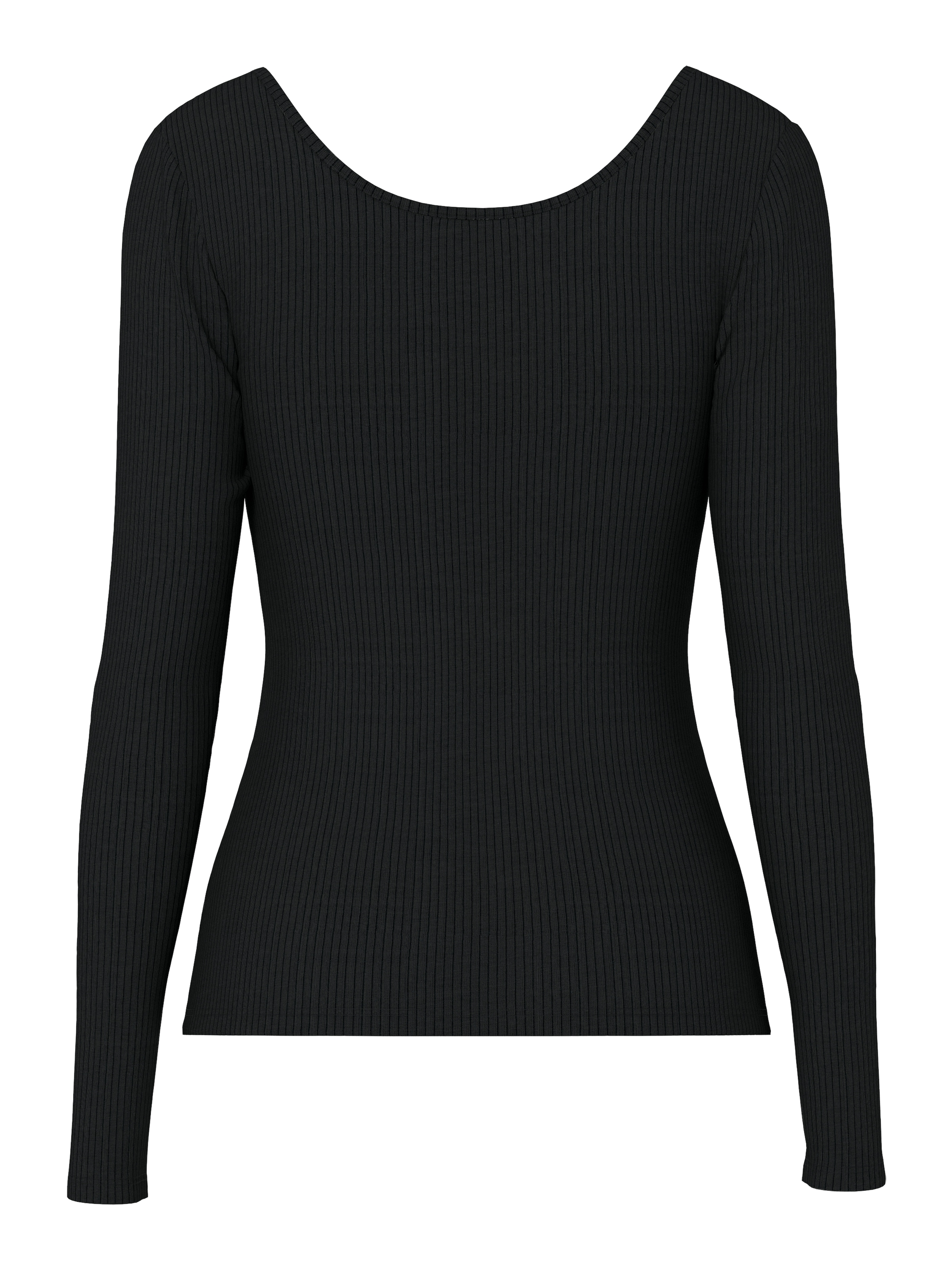 pieces Langarmshirt »PCKITTE LS TOP NOOS BC« Baumwollmischung, slim fit