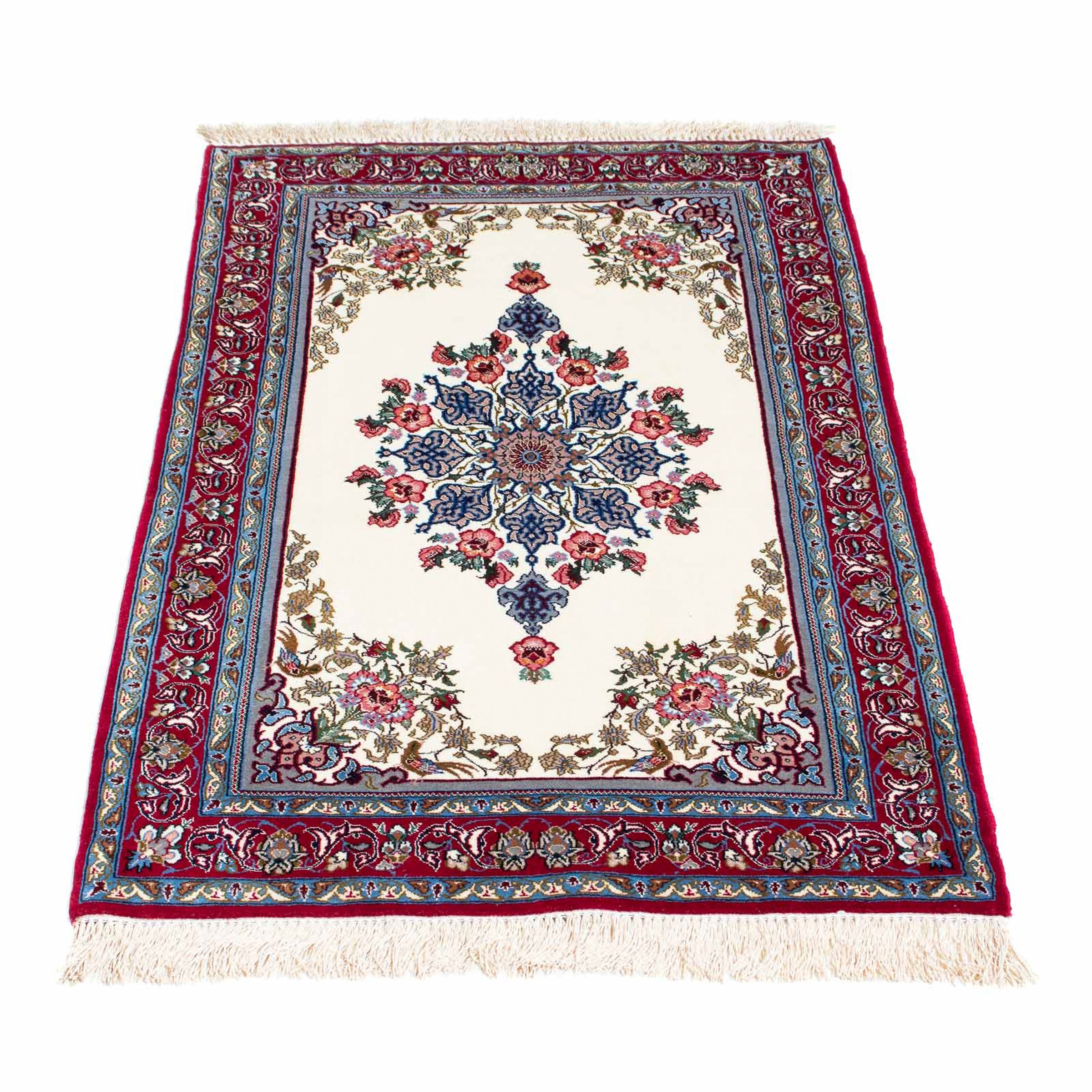 Image of morgenland Orientteppich »Perser - Isfahan - Premium - 120 x 71 cm - beige«, rechteckig, 6 mm Höhe, Wohnzimmer, Handgeknüpft, Einzelstück mit Zertifikat bei Ackermann Versand Schweiz