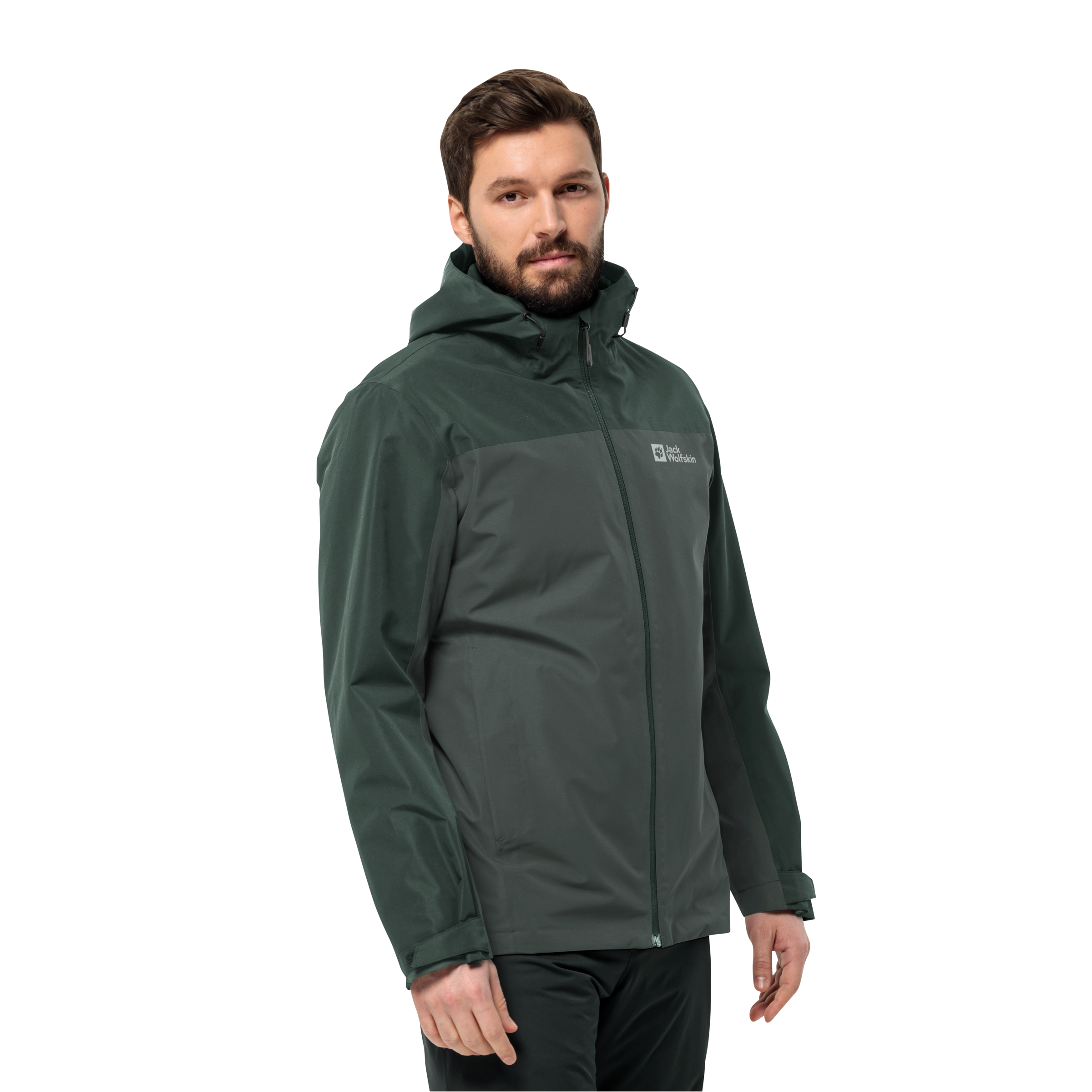 Jack Wolfskin 3-in-1-Funktionsjacke »TAUBENBERG 3IN1 JKT M«, mit Kapuze, mit wasserabweisenden Reissverschlüssen, Wasserdicht, Atmungsaktiv