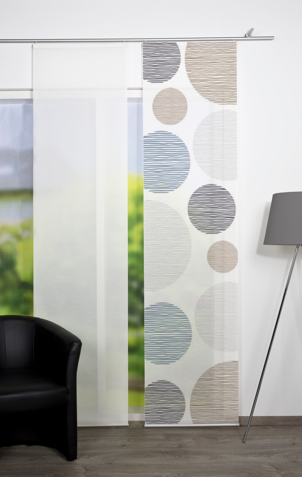 Vision S Rideau coulissant »BORDEN« Support de panneau 1 cuis tlg. rideau coulissant, impression numérique, bambou