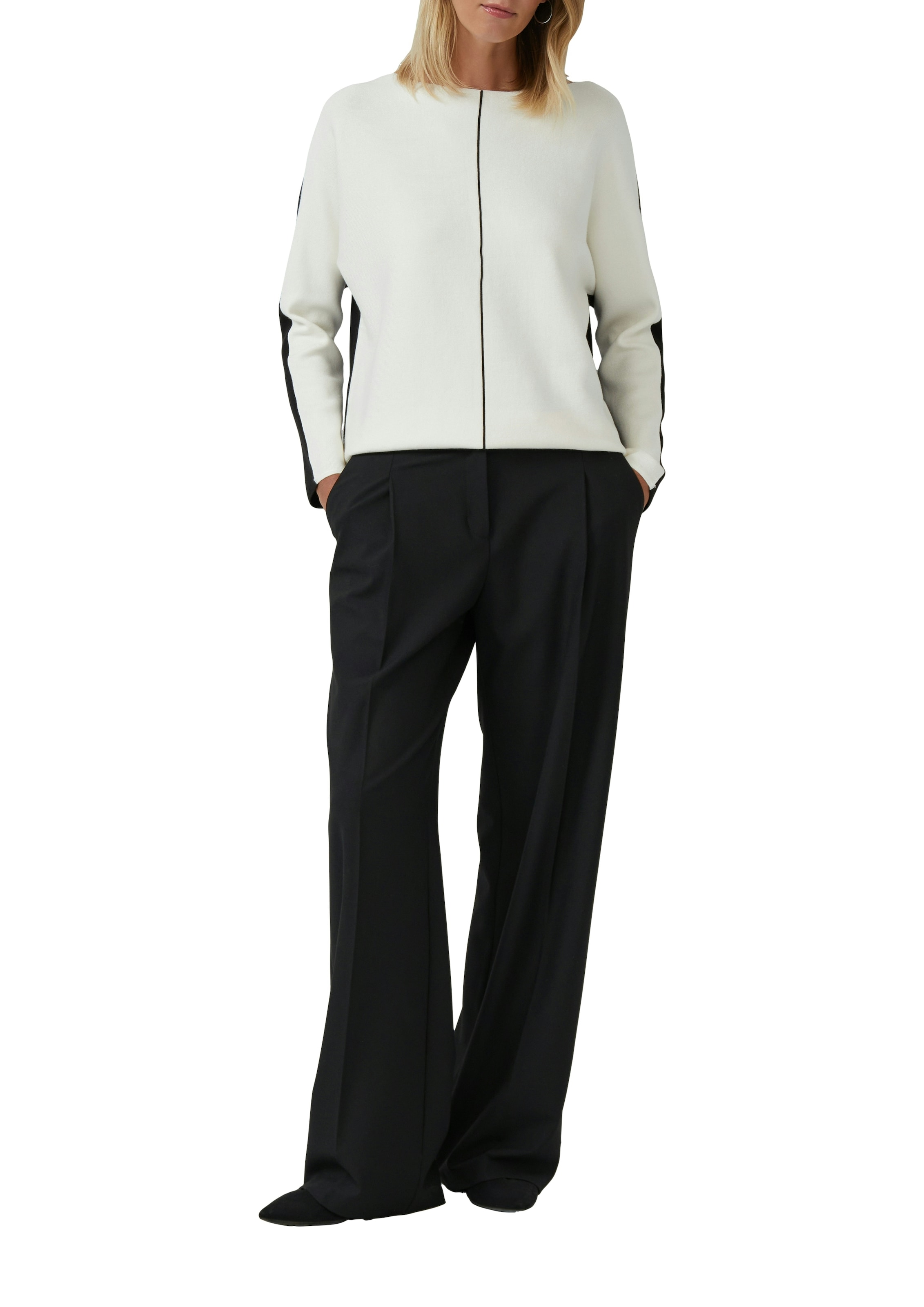 s.Oliver BLACK LABEL Pull en tricot avec colour-blocking