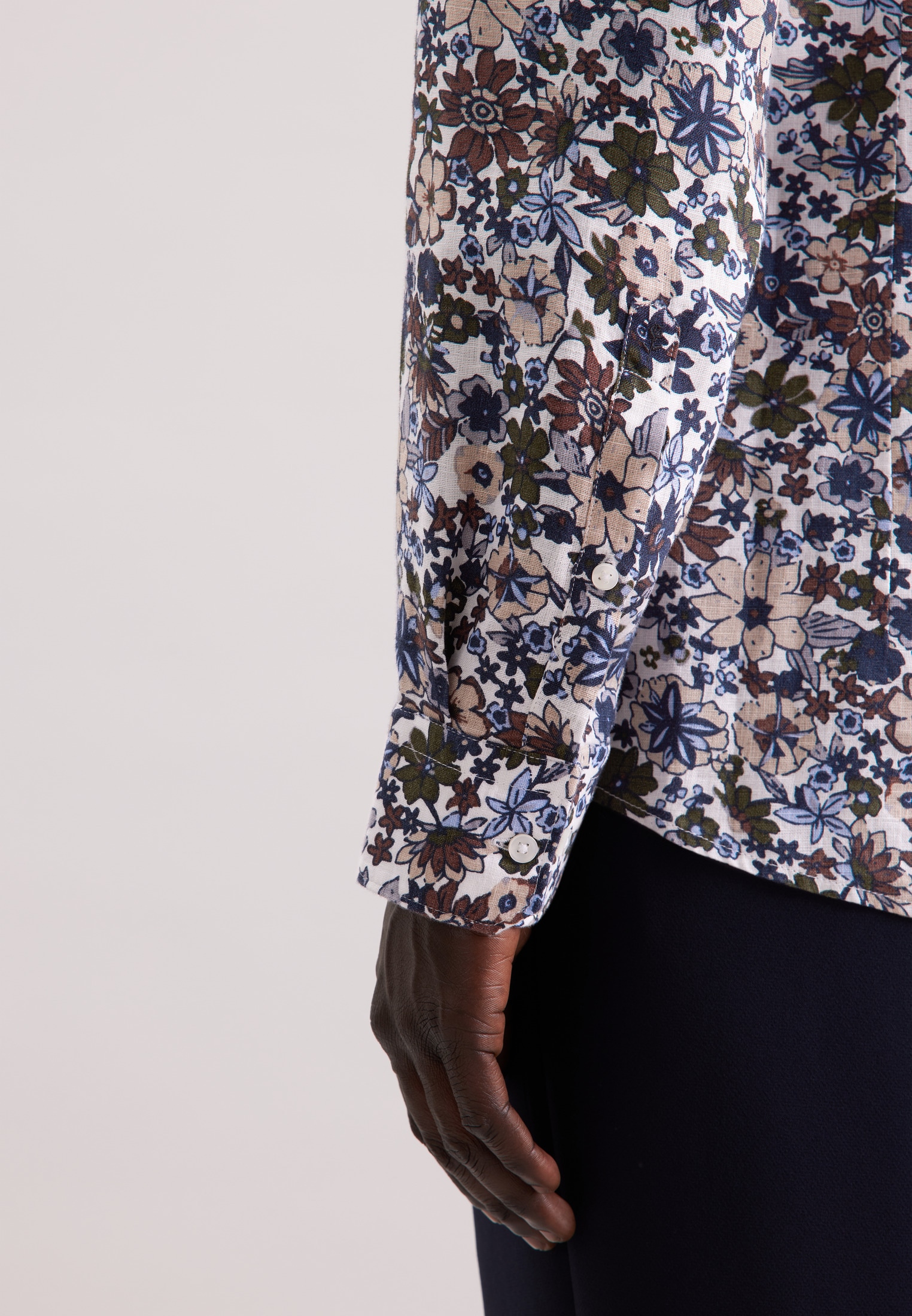 seidensticker Businesshemd »Slim«, Slim 1/1 Kentkragen Floral