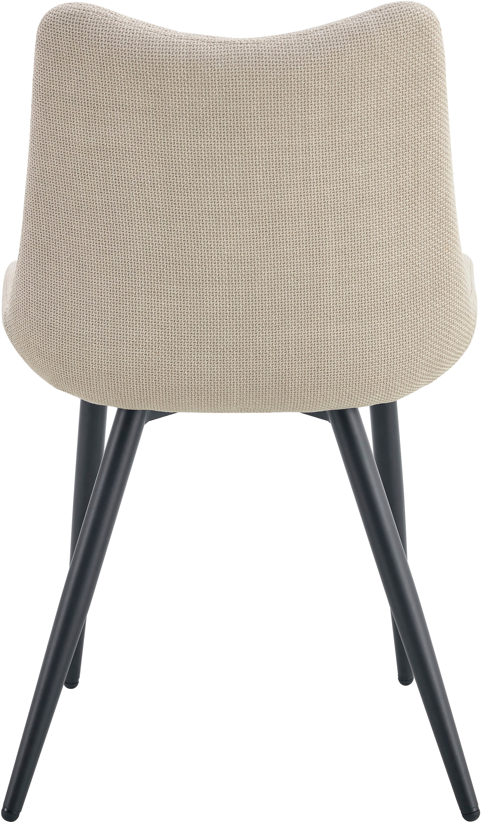 Home affaire Esszimmerstuhl »DAWSON, 2er Set, mit Metallgestell in matt schwarz« (Set) 2 Stk.in verschiedenen Farben, Belsatbarkeit pro Stuhl 120 kg