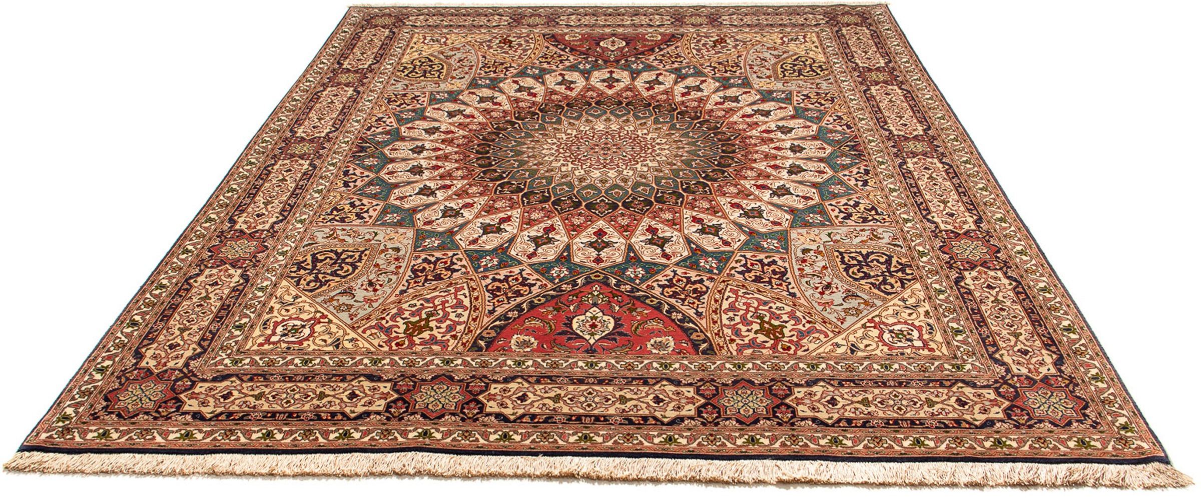 Image of morgenland Orientteppich »Perser - Täbriz - Royal - 250 x 200 cm - mehrfarbig«, rechteckig, 7 mm Höhe, Wohnzimmer, Handgeknüpft, Einzelstück mit Zertifikat bei Ackermann Versand Schweiz