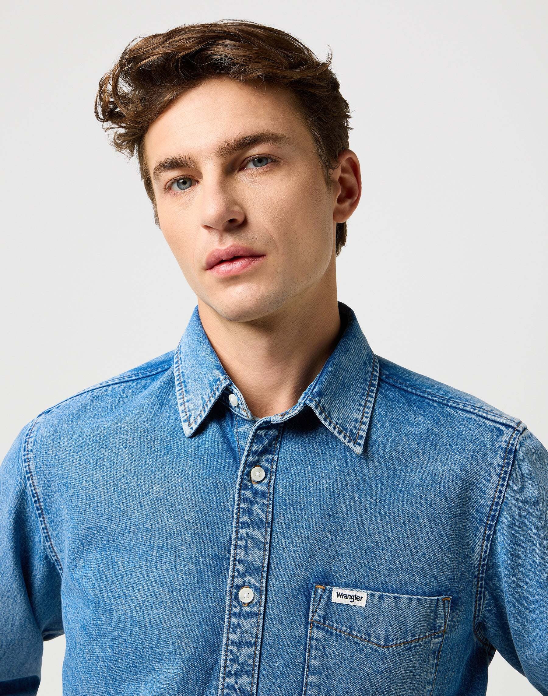 Wrangler Chemise en jean »WRANGLER Jeanshemd 1 Pkt Shirt«
