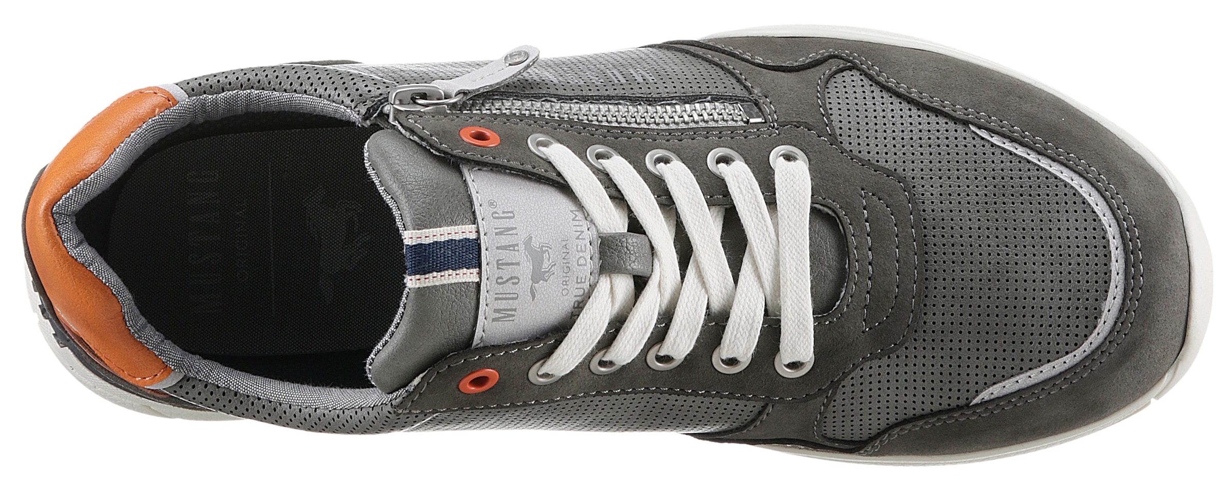 Mustang Shoes Sneaker, mit seitlichem Reissverschluss, Freizeitschuh, Halbschuh, Schnürschuh