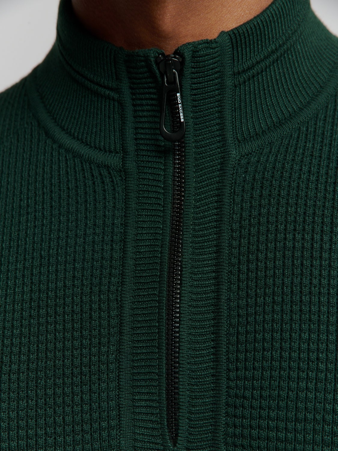 NO EXCESS Stehkragenpullover , mit Zipper
