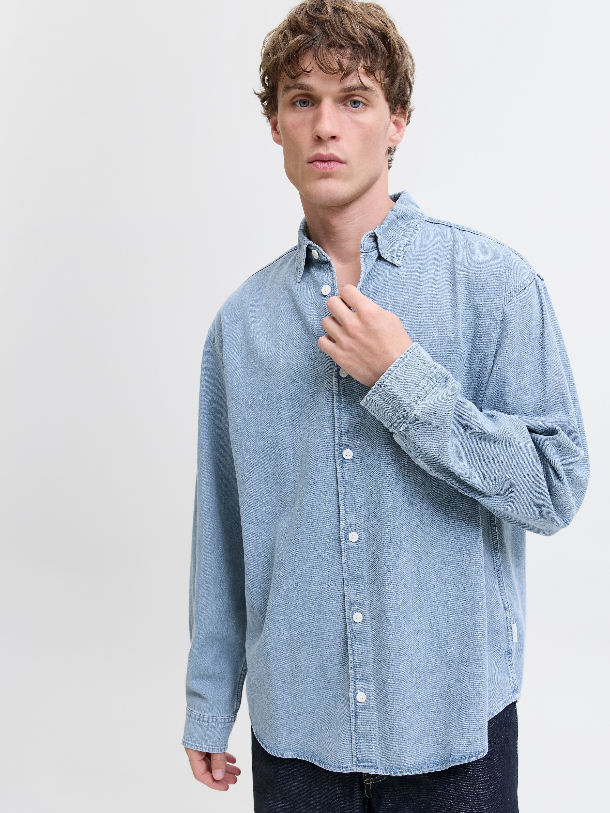 Jack & Jones Langarmhemd »JORNORREBRO DENIM SHIRT LS SN«