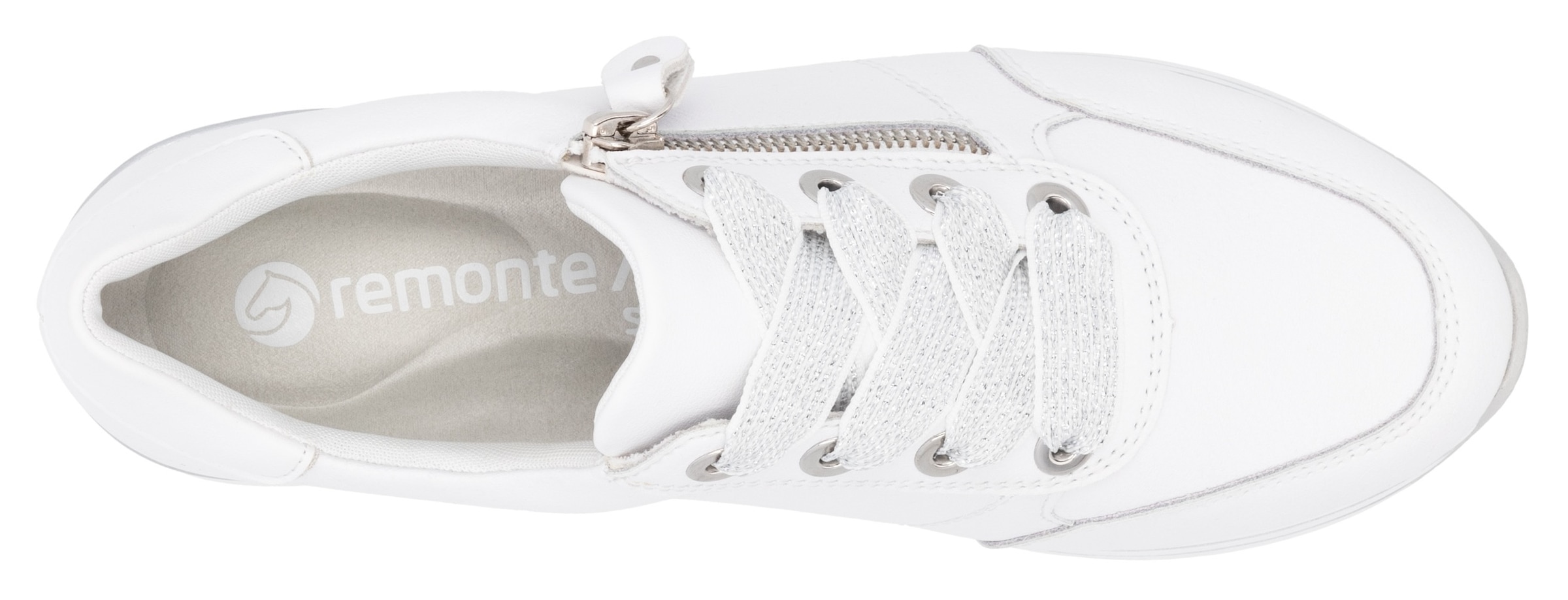 Remonte Baskets à plateforme  , Freizeitschuh, Halbschuh, Schnürschuh mit gepolstertem Schaftrand