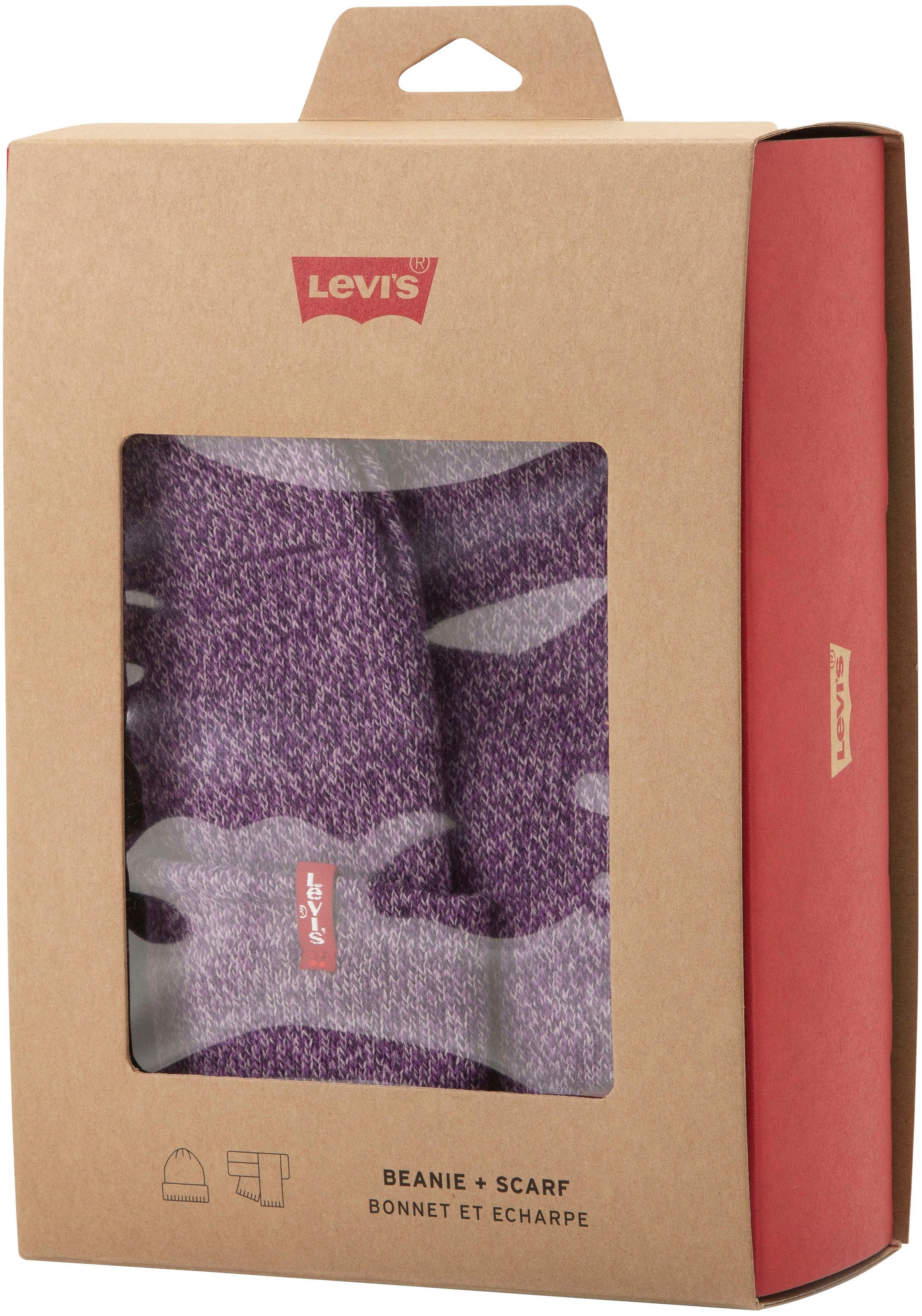 Levi's® Strickmütze »HOLIDAY GIFT S«, (2 St.), und Schal im Set