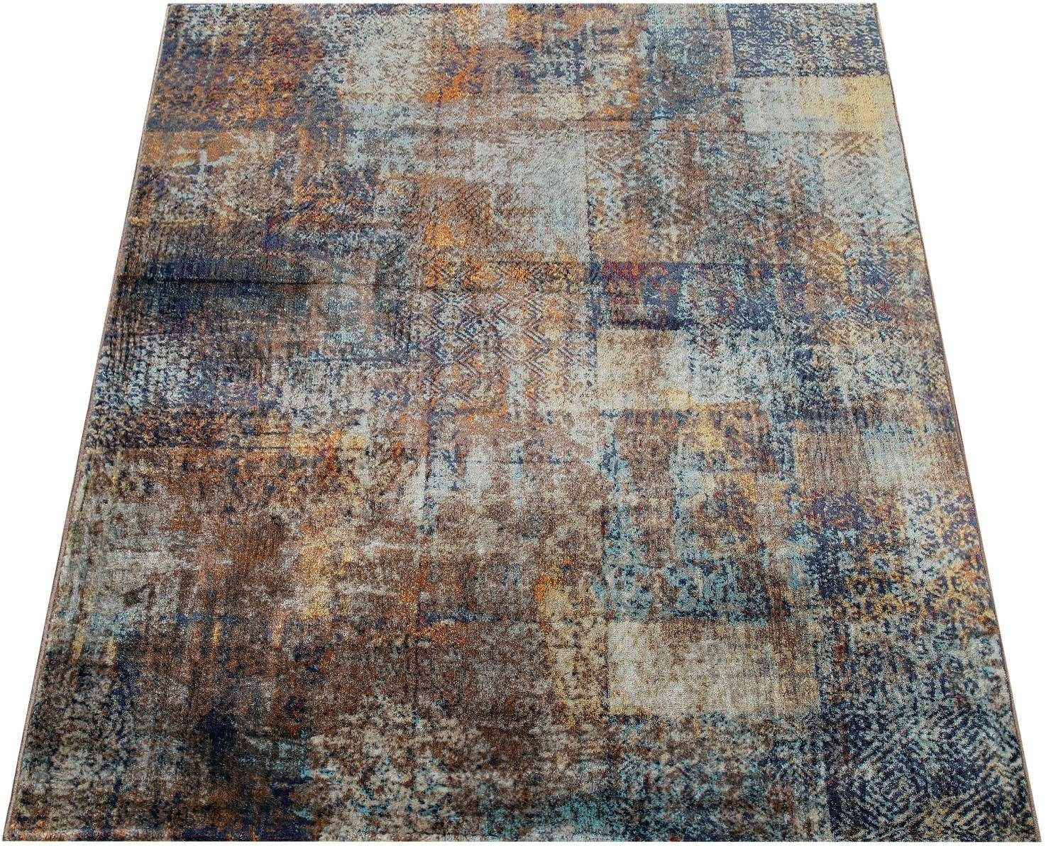 Image of Paco Home Teppich »Jazz 702«, rechteckig, 14 mm Höhe, Kurzflor, modernes buntes Design und Used-Look, ideal im Wohnzimmer & Schlafzimmer bei Ackermann Versand Schweiz