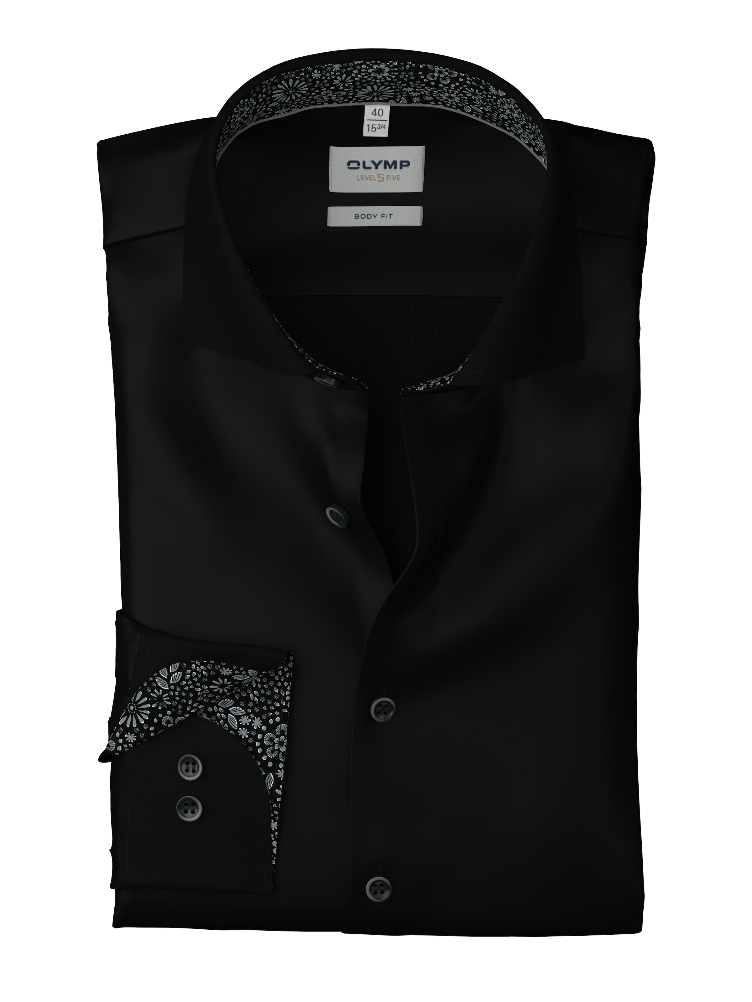 OLYMP Businesshemd »Level 5 body fit Royal Kentkragen« Italienische Knopfleiste