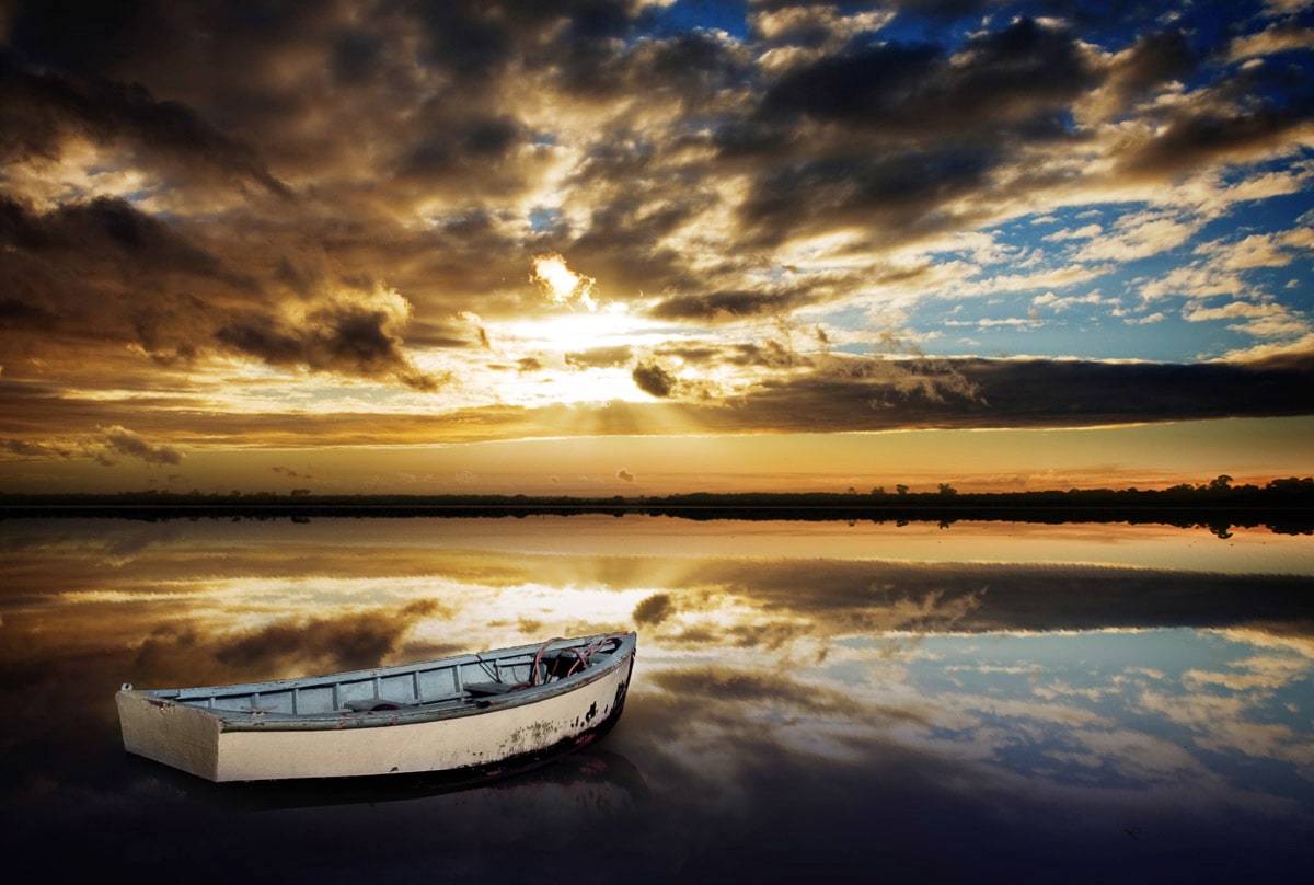 Fototapete »Schiff im Wasser«