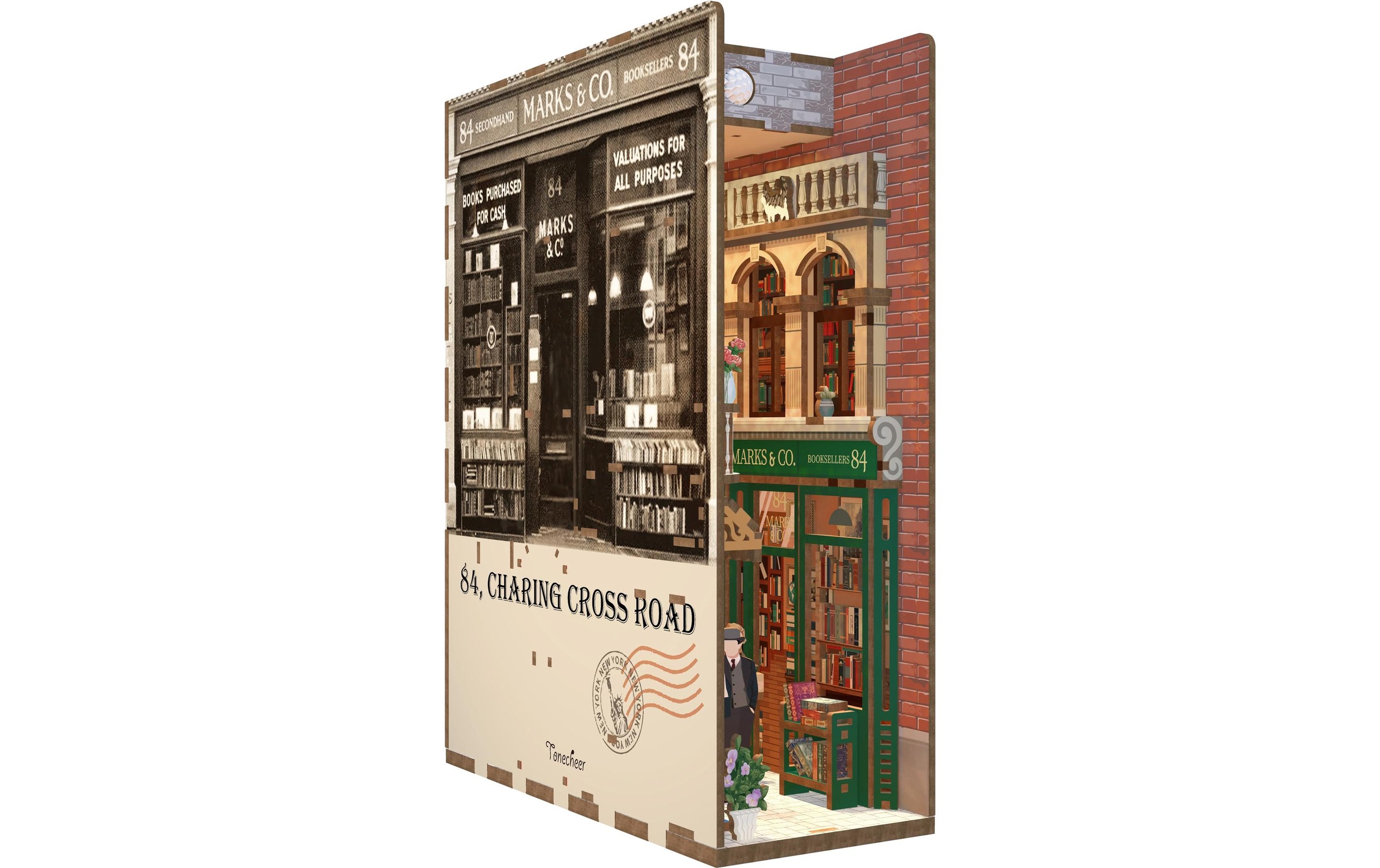 Image of Modellbausatz "Tonecheer Book Nook 84 Charing Cross Road" 178 Stk. tlg.