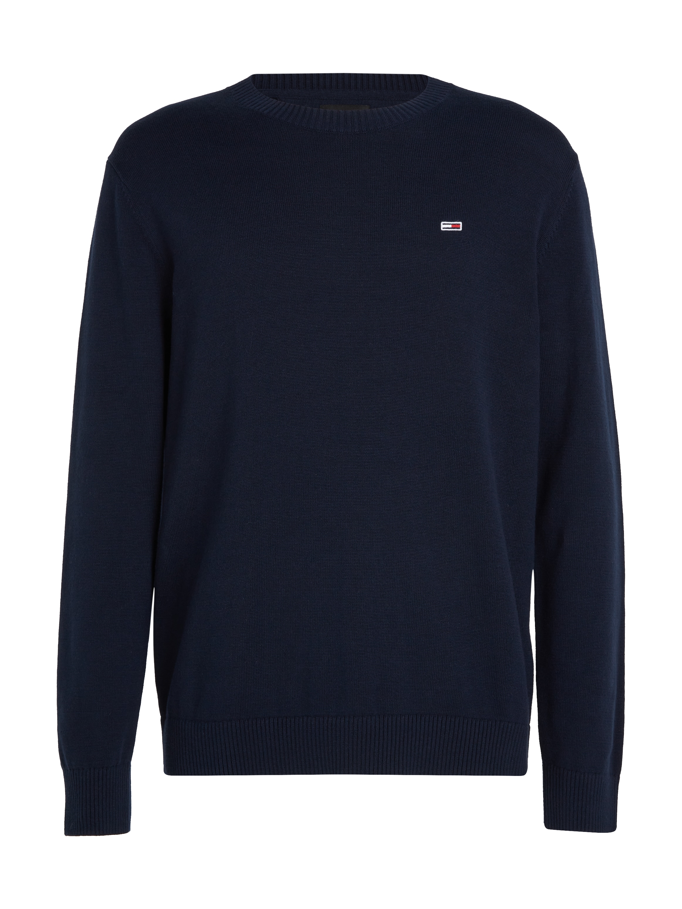 Tommy Jeans Rundhalspullover »TJM SLIM ESSENTIAL LIGHT SWEATER«, mit Flag-Patch