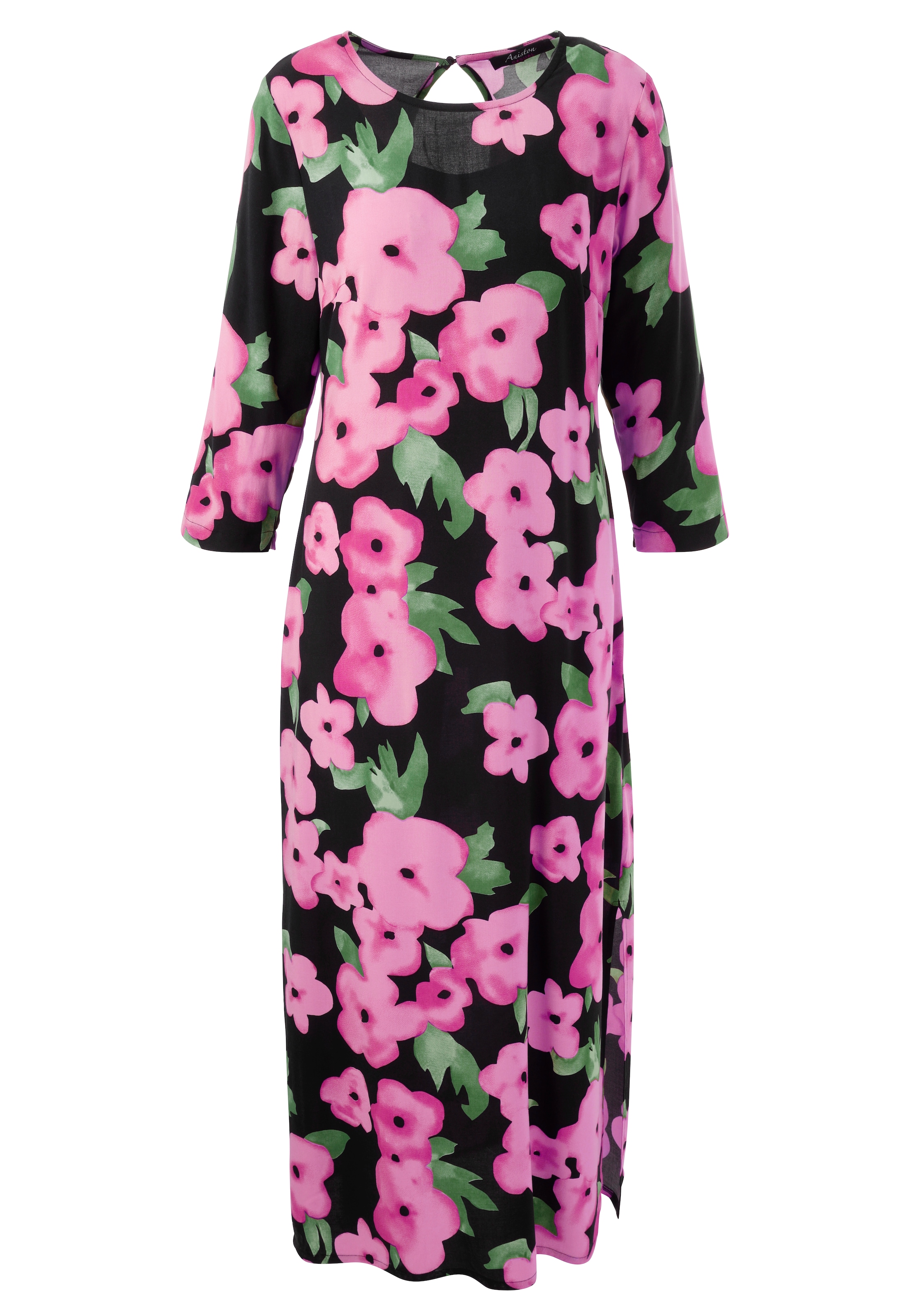 Aniston CASUAL Maxikleid, mit farbenfrohen Blumendruck - jedes Teil ein Unikat - NEUE KOLLEKTION