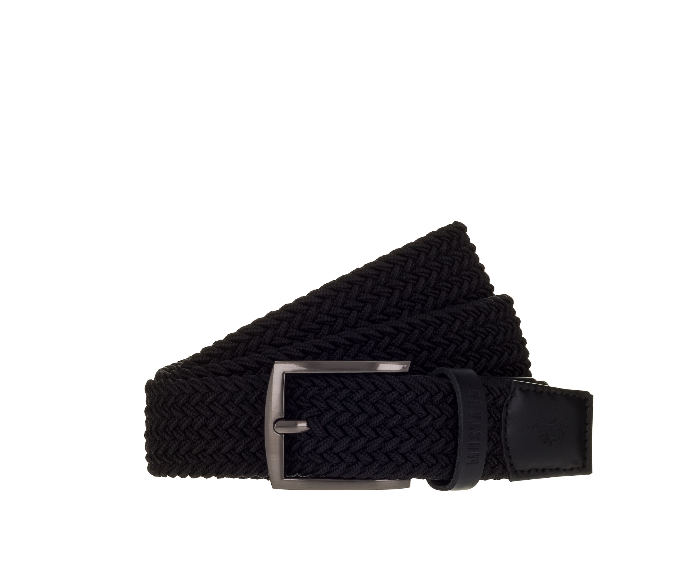 MUSTANG Ceinture stretch »"Nolan"« 3,5 cm, klassische geschwärzte Dornschliesse