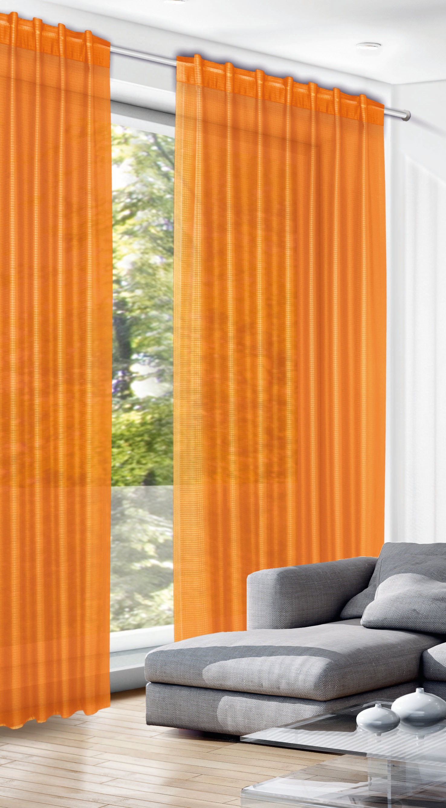 Image of WILLKOMMEN ZUHAUSE by ALBANI GROUP Vorhang »Uni«, (1 St.), Schal mit verdeckten Schlaufen bei Ackermann Versand Schweiz