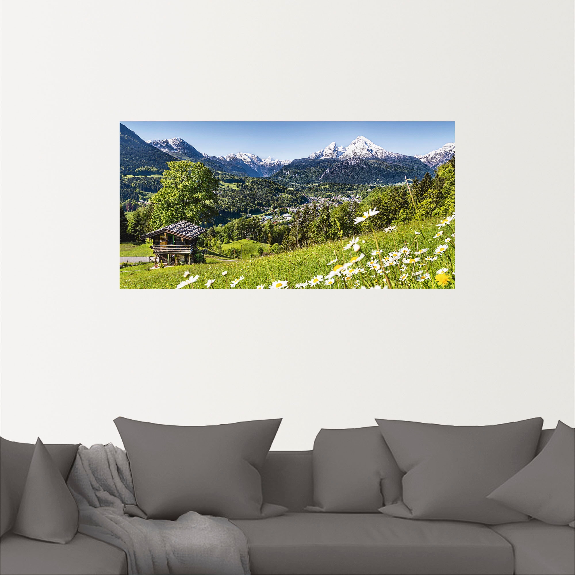 Artland Wandbild »Landschaft in den Bayerischen Alpen«, Berge, (1 St.), als Alubild, Outdoorbild, Leinwandbild, Poster, Wandaufkleber