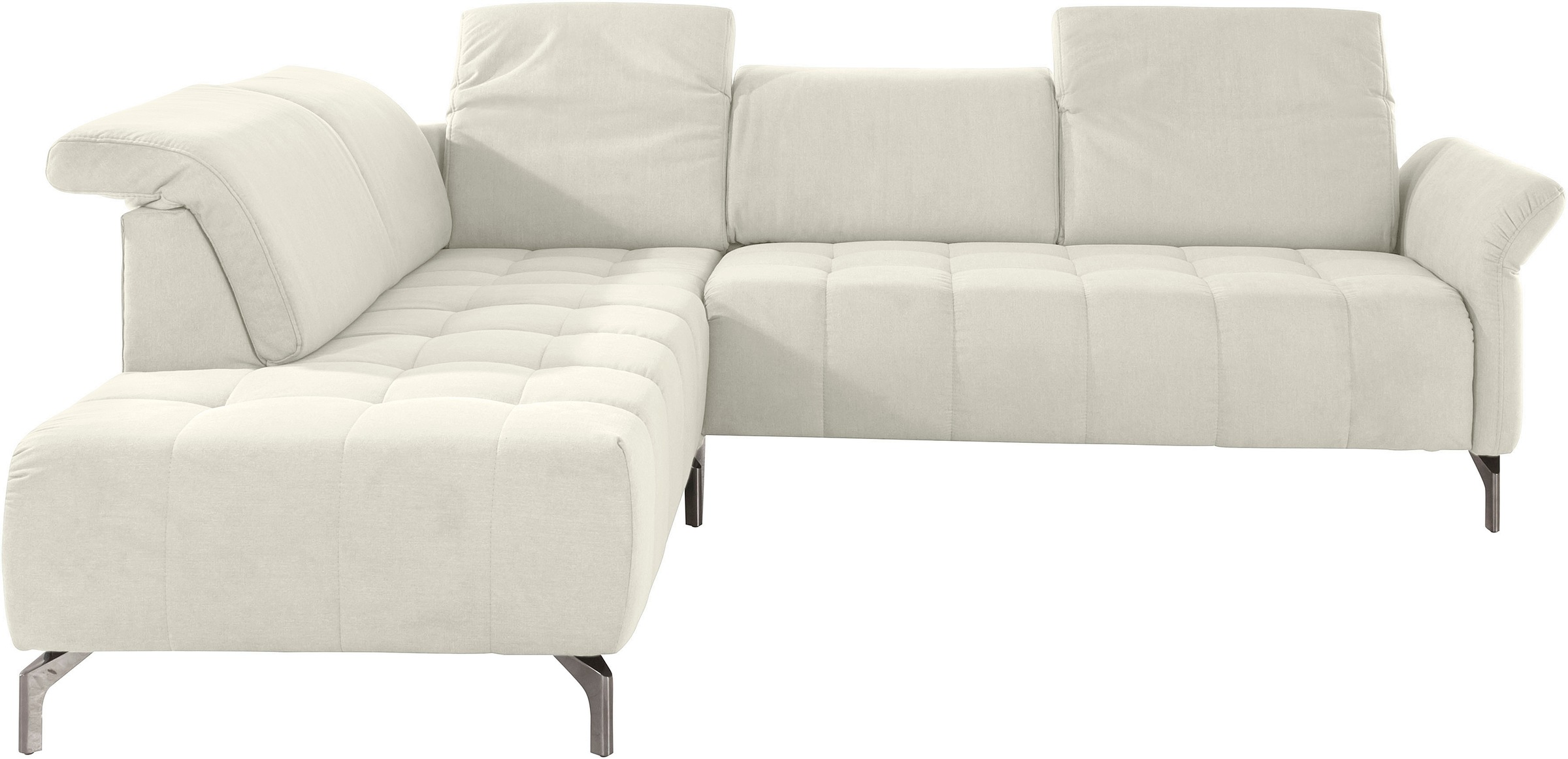 INOSIGN Ecksofa »Fresh L-Form«, Federkern, wahlweise Kopfteilverstellung und motorischer Vorziehsitz