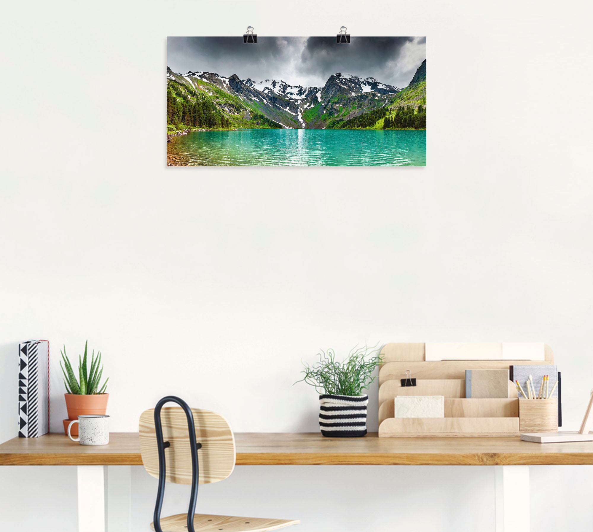 Artland Wandbild »Bergsee«, Berge, (1 St.), als Alubild, Outdoorbild, Leinwandbild, Poster in verschied. Grössen