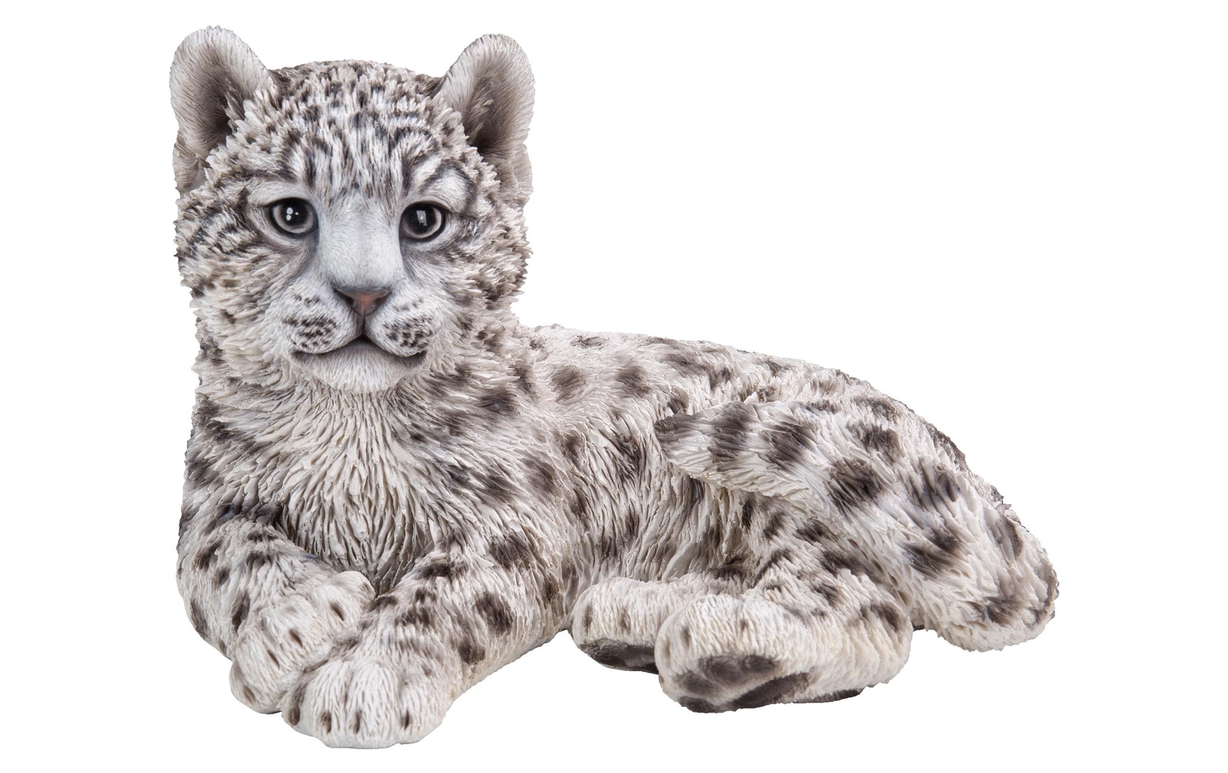 Image of Dekofigur "Vivid Arts Schneeleopard liegend, Polyresin"