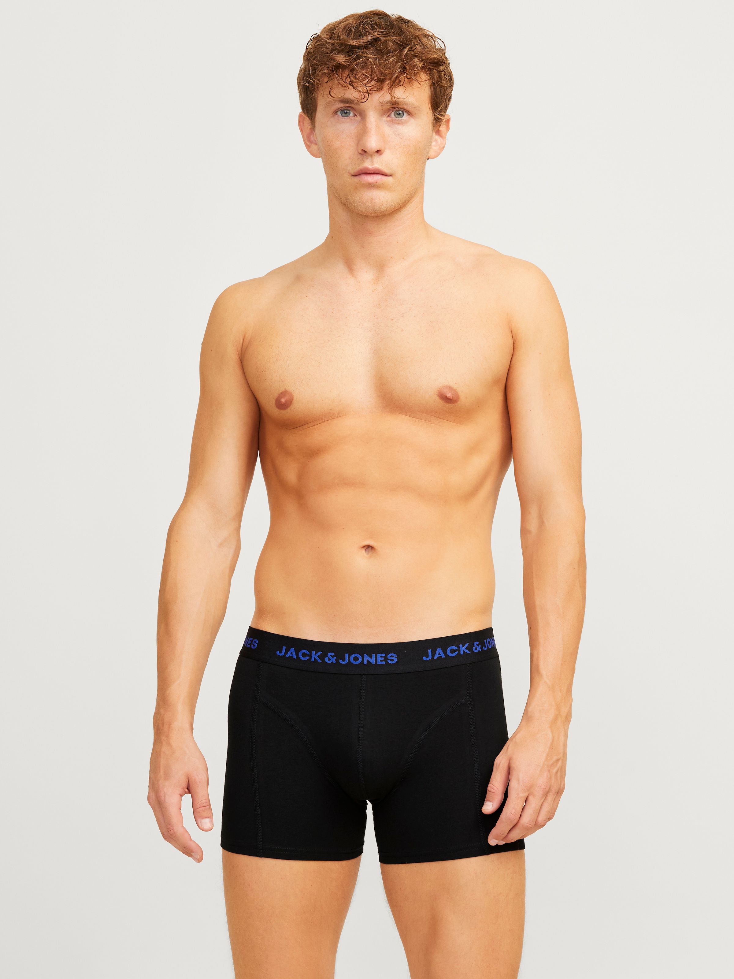 Jack & Jones Trunk »JACBLACK – Boxershorts mit Stretch, Jersey und mittlerer Taille« Packung, 3 Stk. unifarben, modisch, regular fit, Jersey