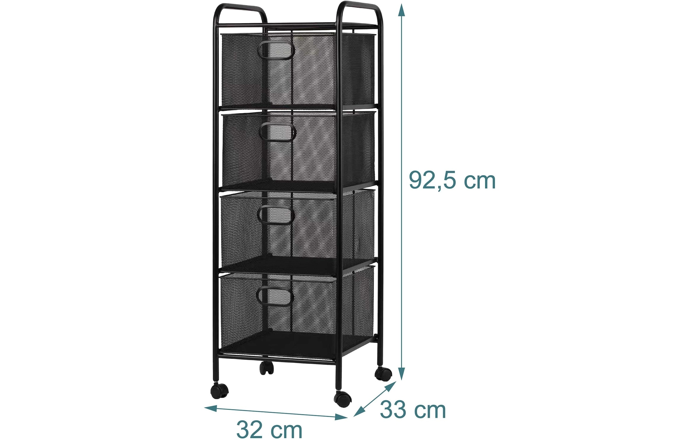 relaxdays Chariot de cuisine »Rollregal, 32 x 92.5 x 33 cm«