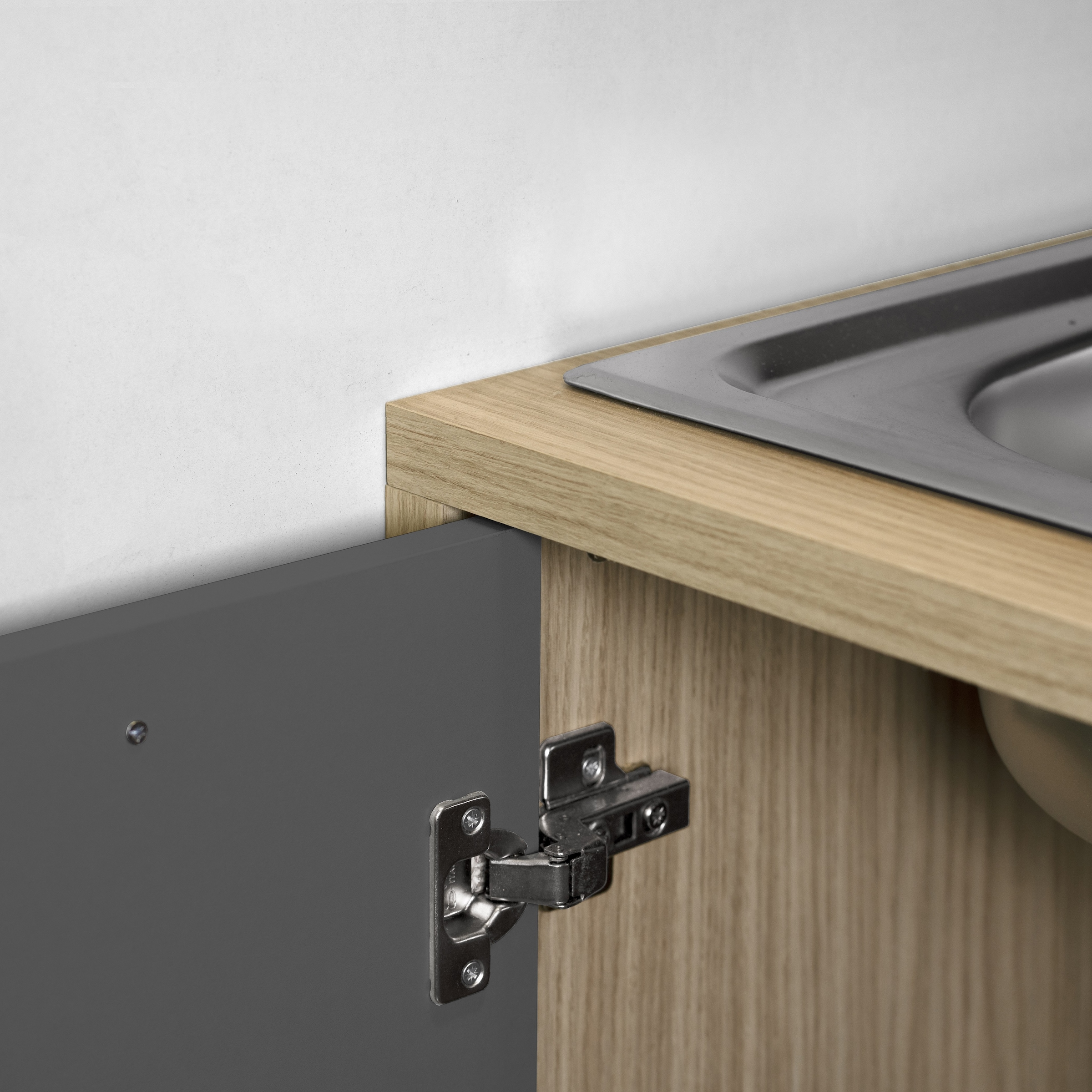 KOCHSTATION Küchenzeile »Luna, Küchenblock, Kücheninsel, Hängeschrank, Made in Italy« 3er-Set, Metallgriffe, Soft-Close-Funktion, inklusive Spüle