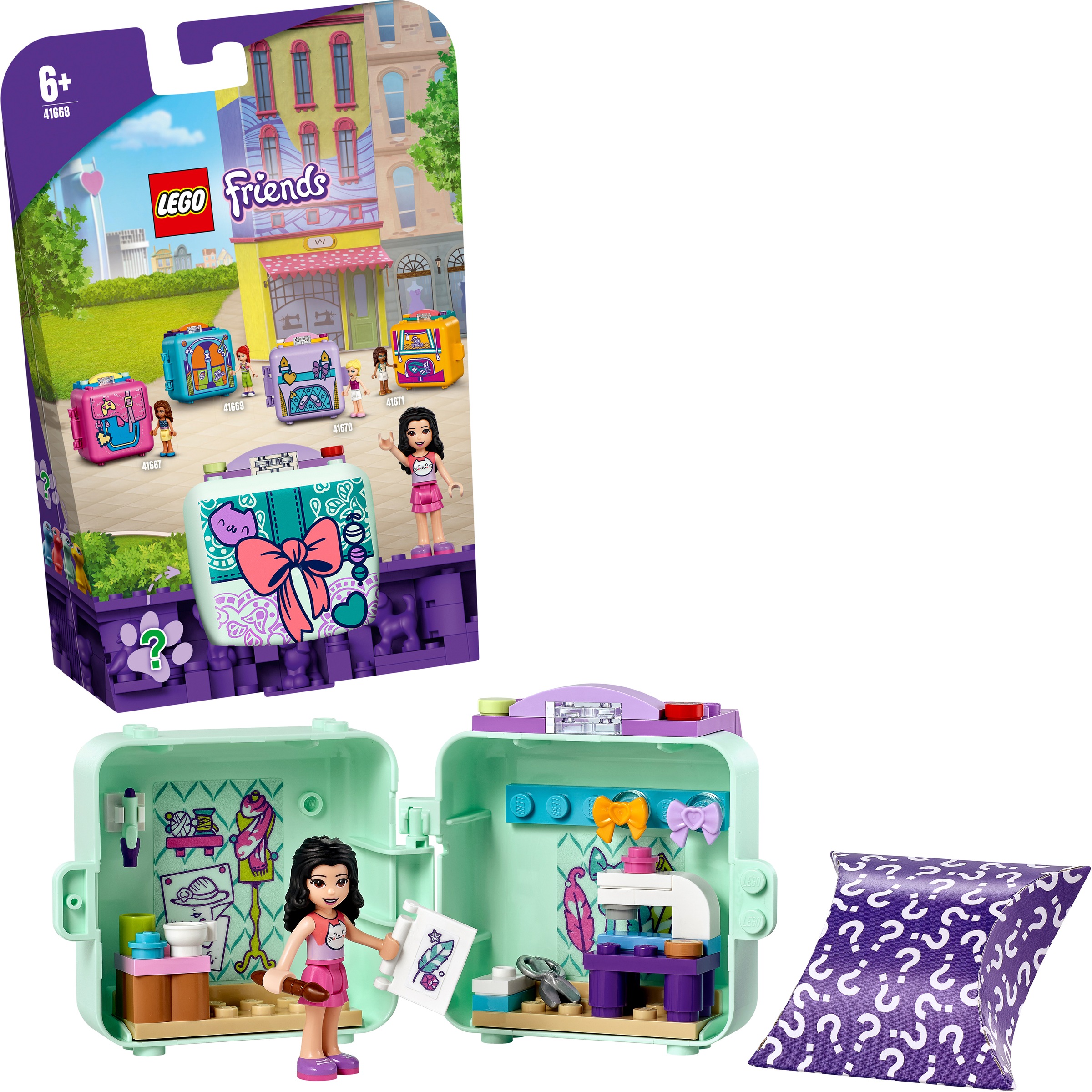 Image of LEGO® Konstruktionsspielsteine »Emmas Mode-Würfel (41668), LEGO® Friends«, (58 St.), Made in Europe bei Ackermann Versand Schweiz