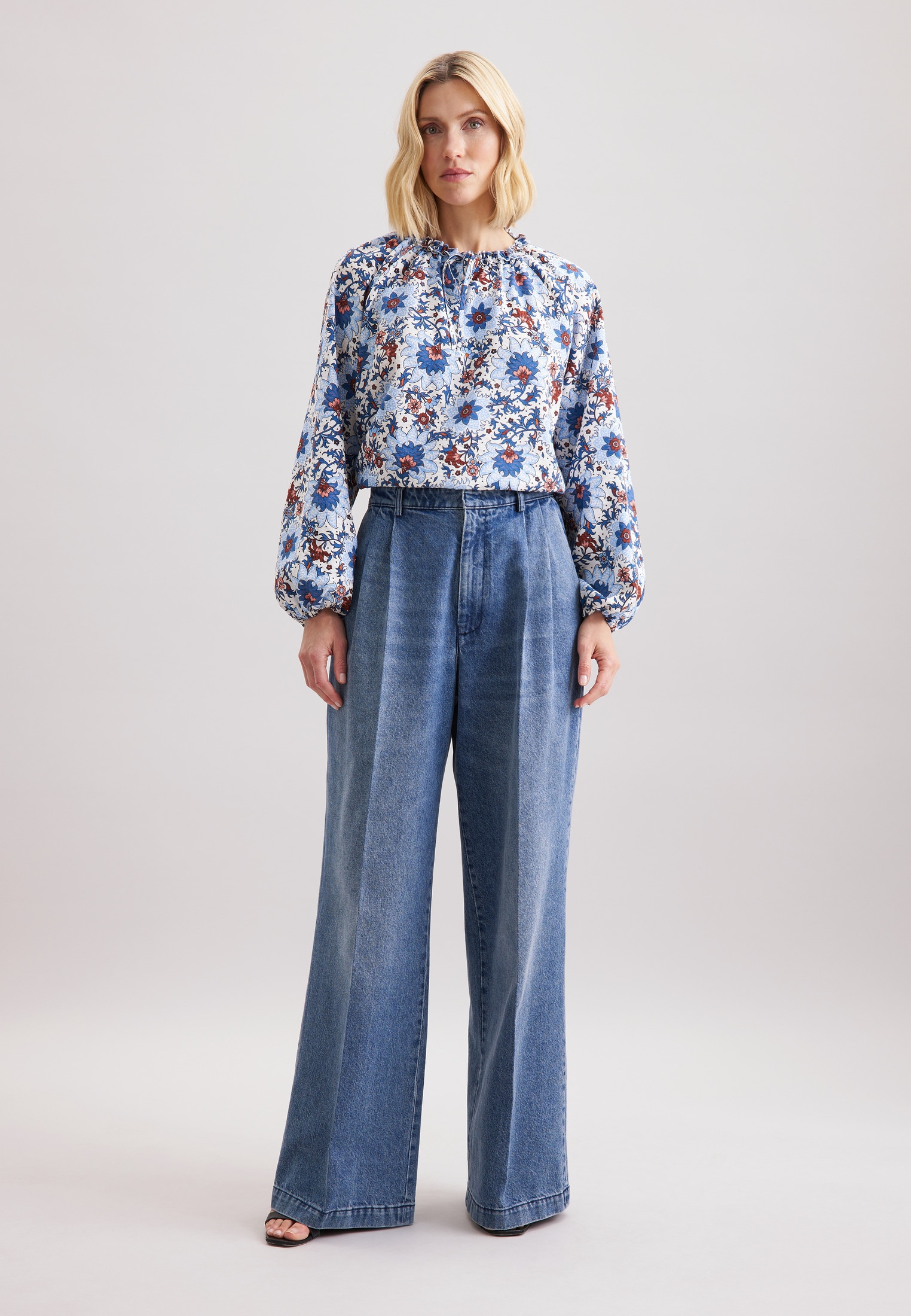 seidensticker Blouse classique »Schwarze Rose« Tunika Druck