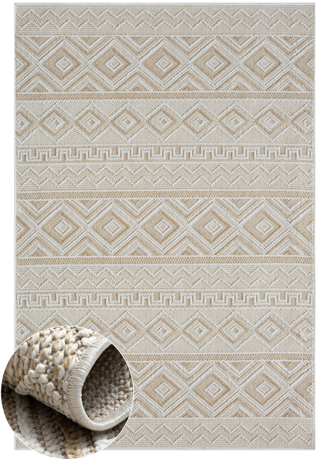Myflair Möbel & Accessoires Teppich »Vera, LAGERRÄUMUNG!«, rechteckig, 8 mm Höhe, modernes Design, In & Outdoor geeignet, Balkon, Terrasse