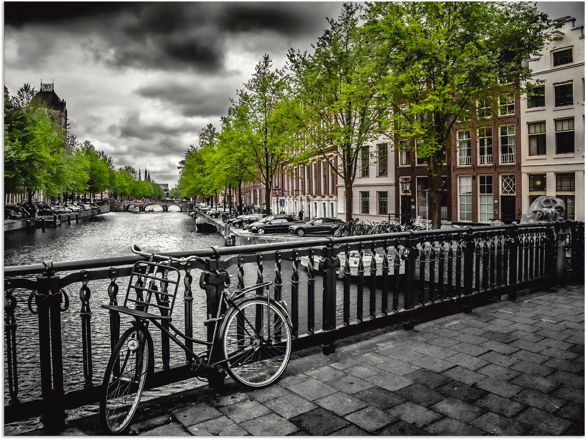 Image of Artland Alu-Dibond-Druck "Amsterdam Keizergracht II" Niederlande 1 Stk. tlg. für Innen- und Aussenbereich geeignet, Outdoorbild